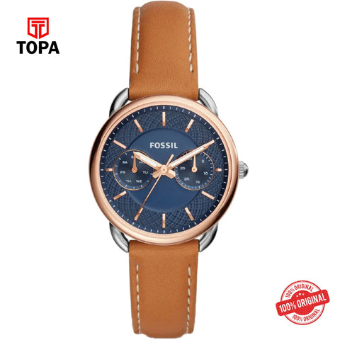 Topa Fossil-ES-4257-Tailor-Leather-Band-Women-Watch - Product Image 1