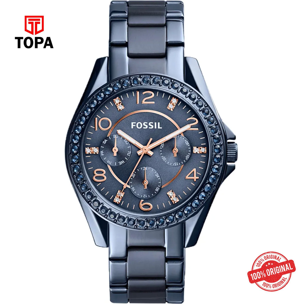 Topa Fossil-ES-4294-Metal-Band-Women-Watch - Product Image 1