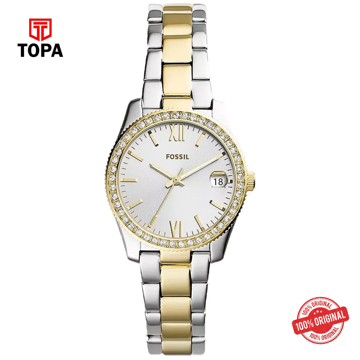 Topa Fossil-ES-4319-Metal-Band-Women-Watch - Product Image 1