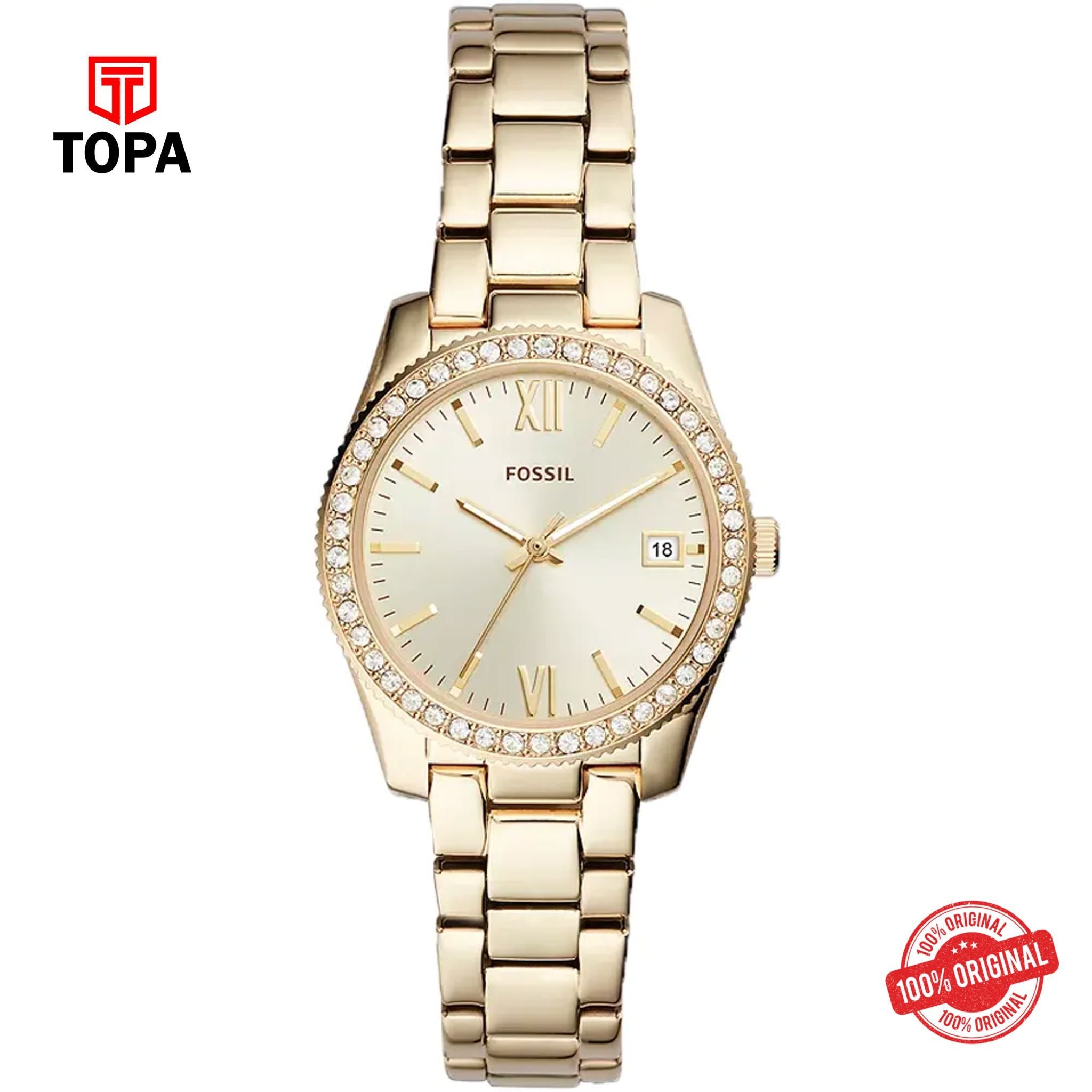 Topa Fossil-ES-4374-Metal-Band-Women-Watch - Product Image 1