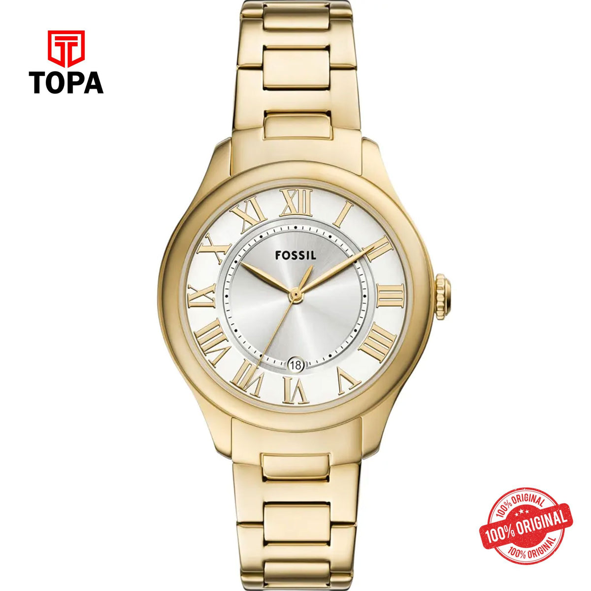 Topa Fossil-ES-5395-Gilmore-Metal-Band-Women-Watch - Product Image 1