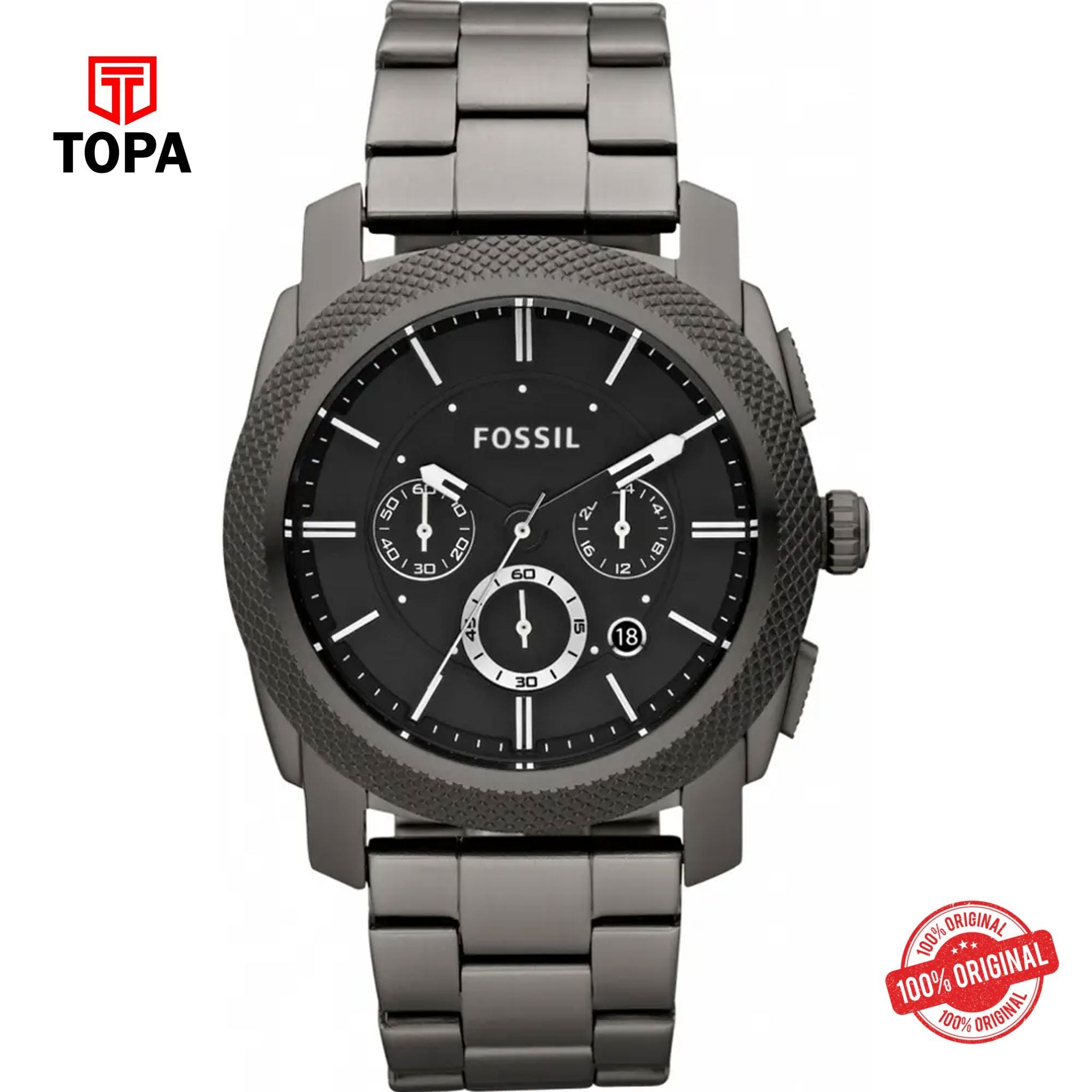 Topa Fossil-FS-4662-Machine-Metal-Band-Men-Watch - Product Image 1