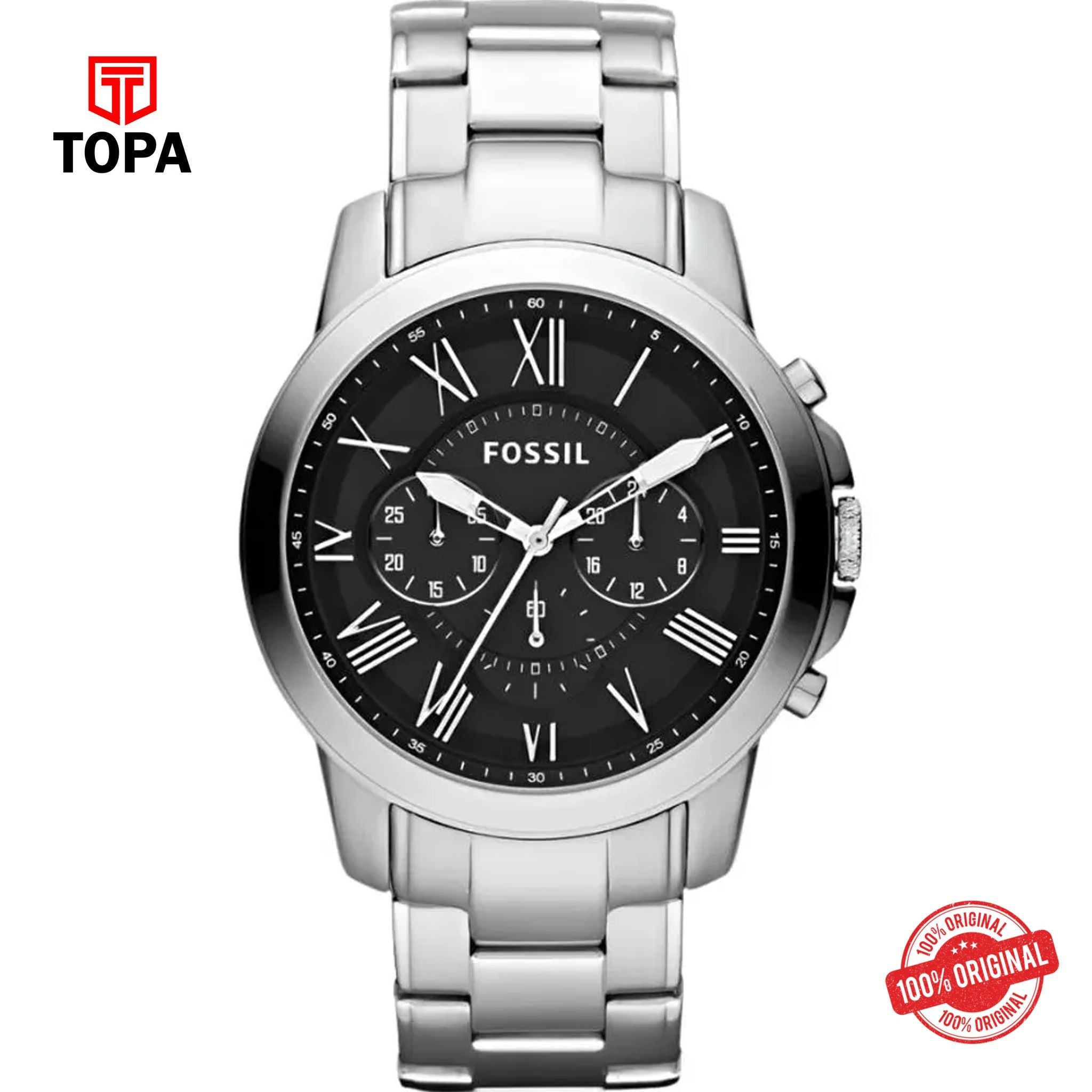 Topa Fossil-FS-4736-Grant-Metal-Band-Men-Watch - Product Image 1