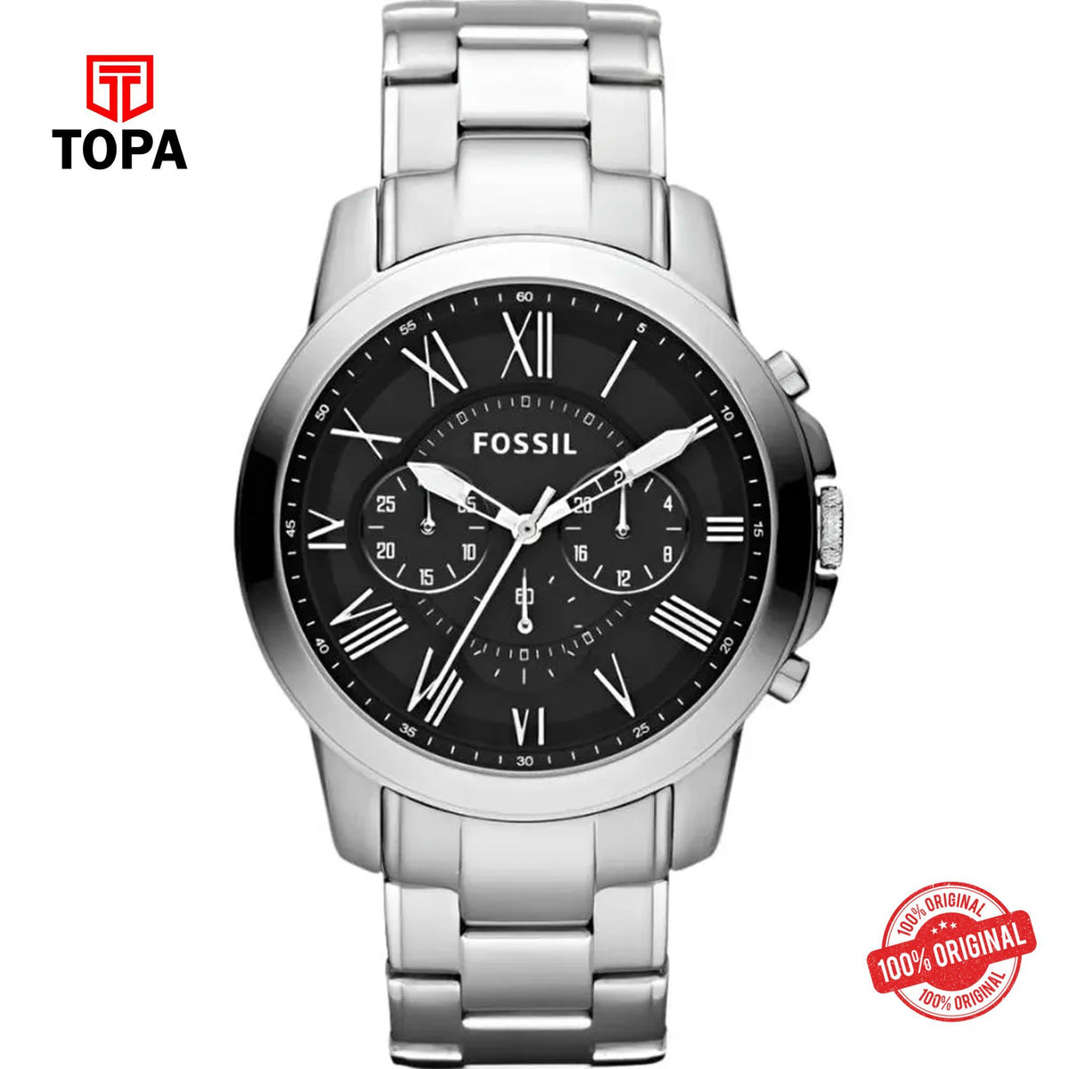 Topa Fossil-FS-4736-Grant-Metal-Band-Men-Watch - Product Image 1