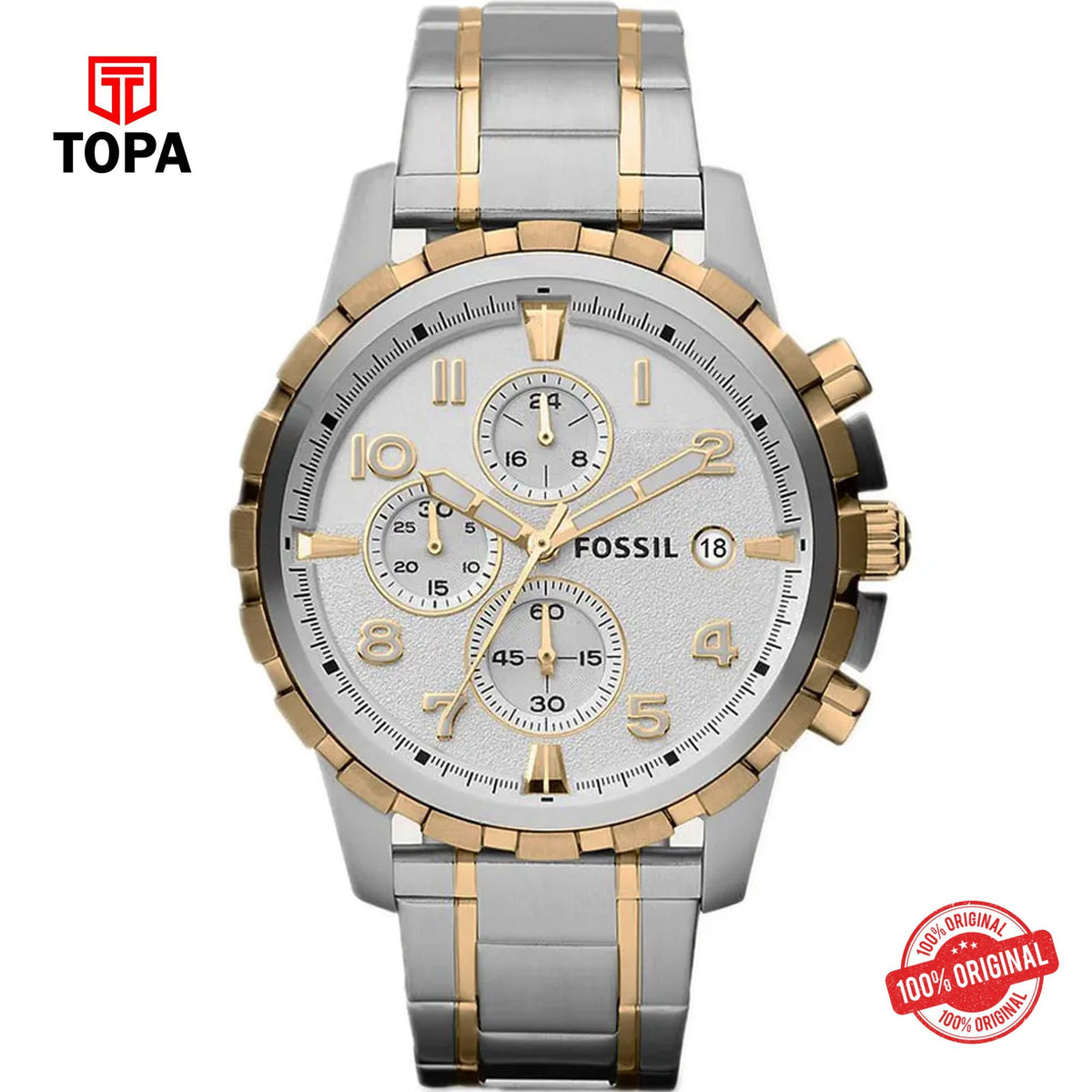 Topa Fossil-FS-4795-Dean-Metal-Band-Men-Watch - Product Image 1