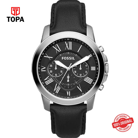 Topa Fossil-FS-4812-Grant-Leather-Band-Men-Watch - Product Image 1