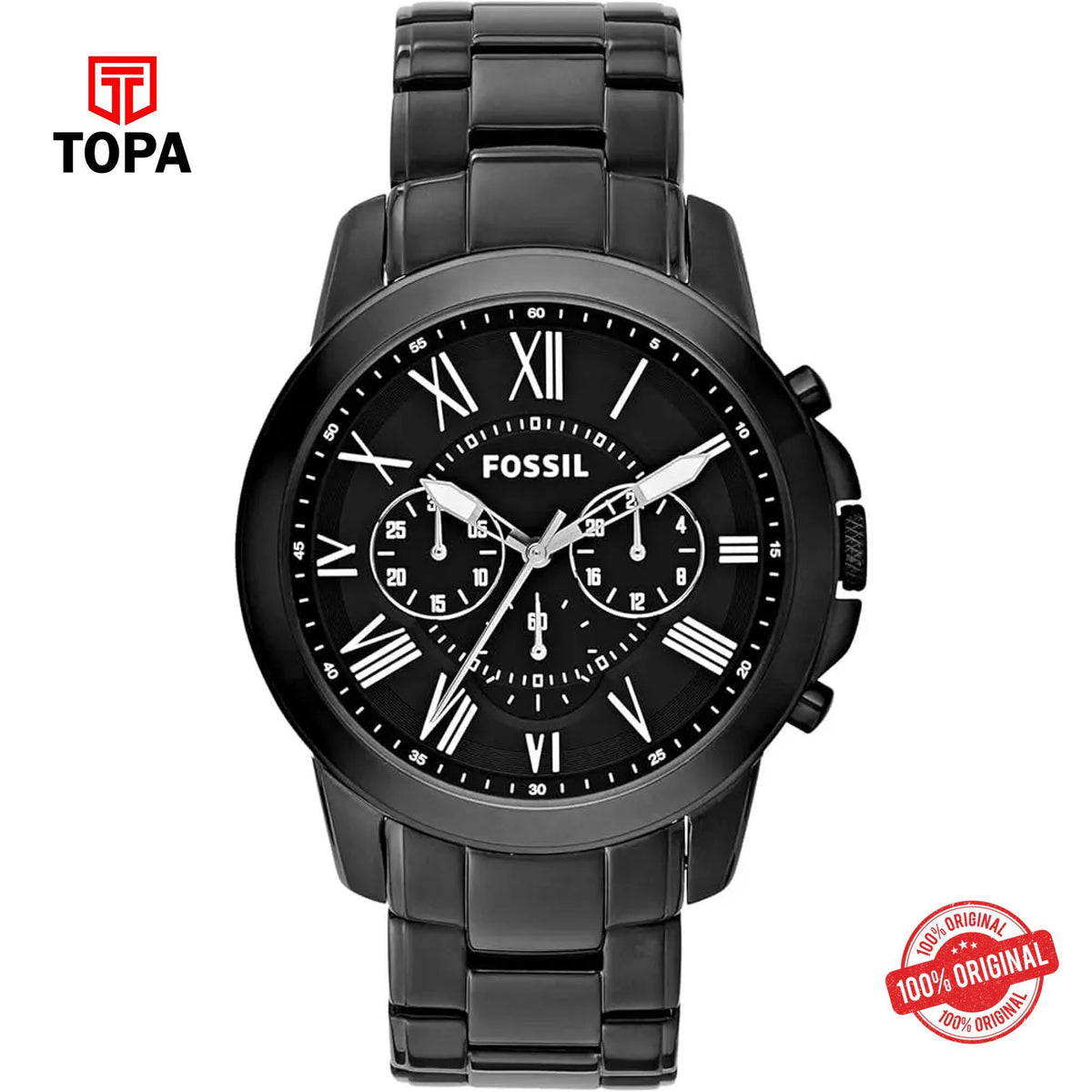 Topa Fossil-FS-4832-Grant-Metal-Band-Men-Watch - Product Image 1