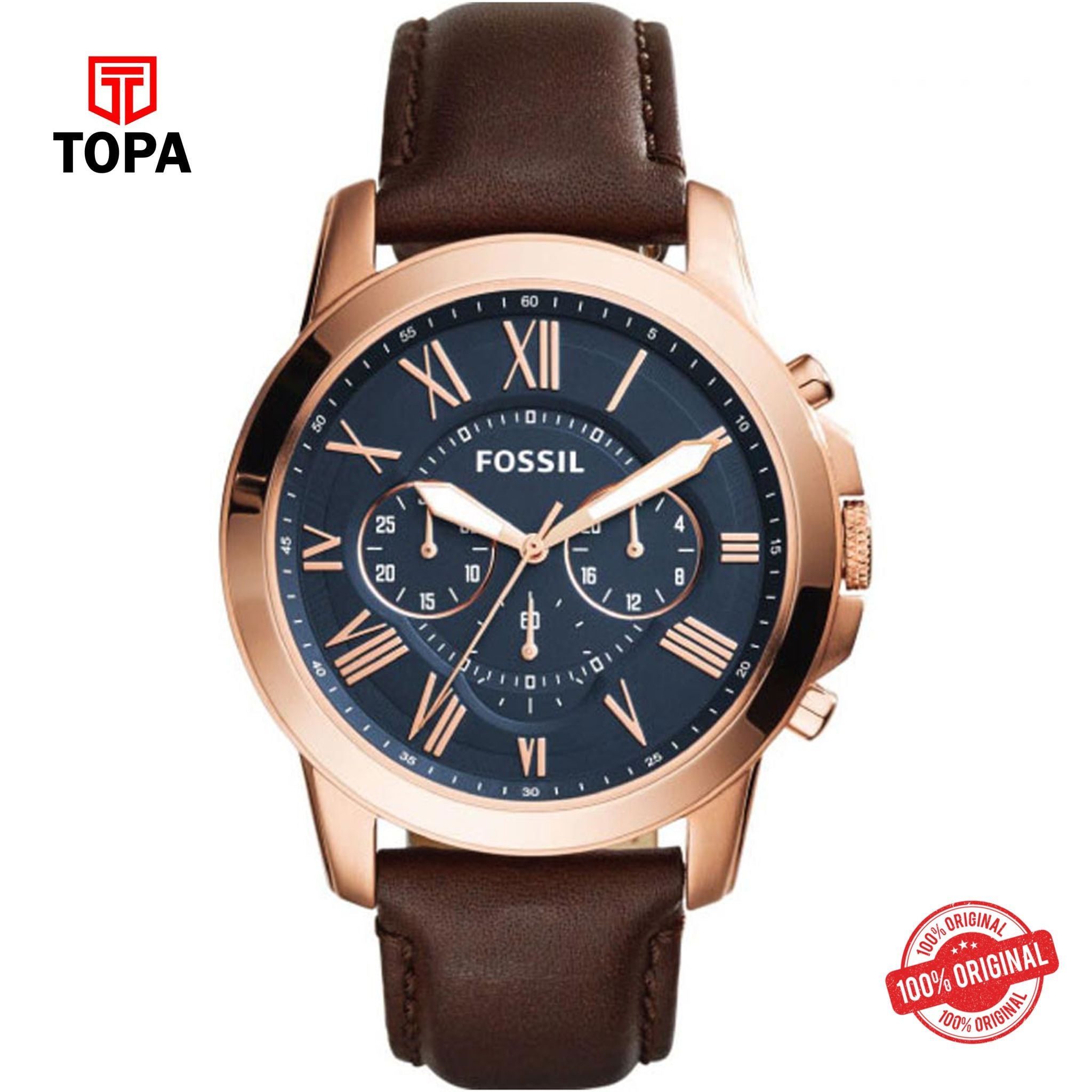 Topa Fossil-FS-5068-Leather-Band-Men-Watch - Product Image 1