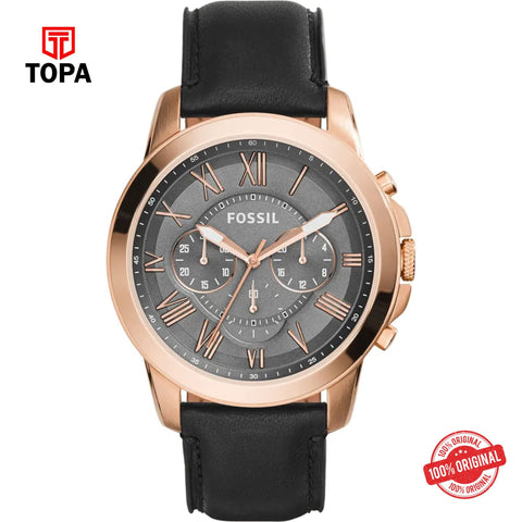 Topa Fossil-FS-5085-Grant-Leather-Band-Men-Watch - Product Image 1