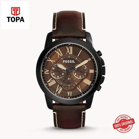 Topa Fossil-FS-5088-Chronograph-Quartz-Leather-Strap-Men-Watch - Product Image 1