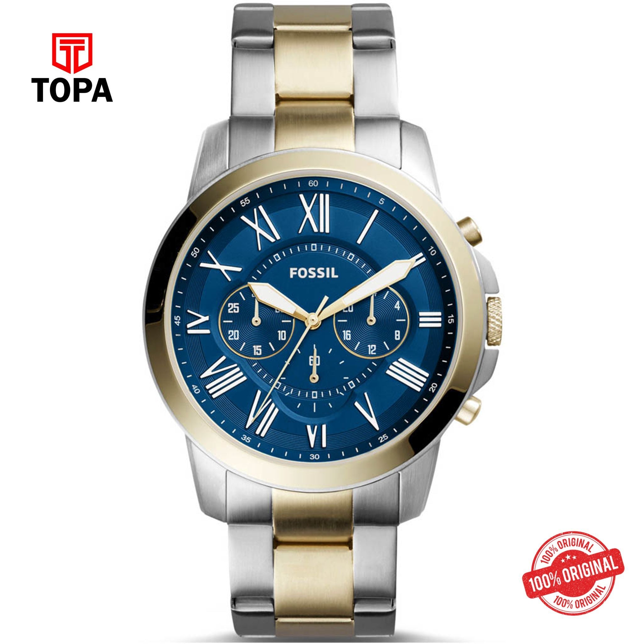 Topa Fossil-FS-5273-Grant-Metal-Band-Mens-Watch - Product Image 1