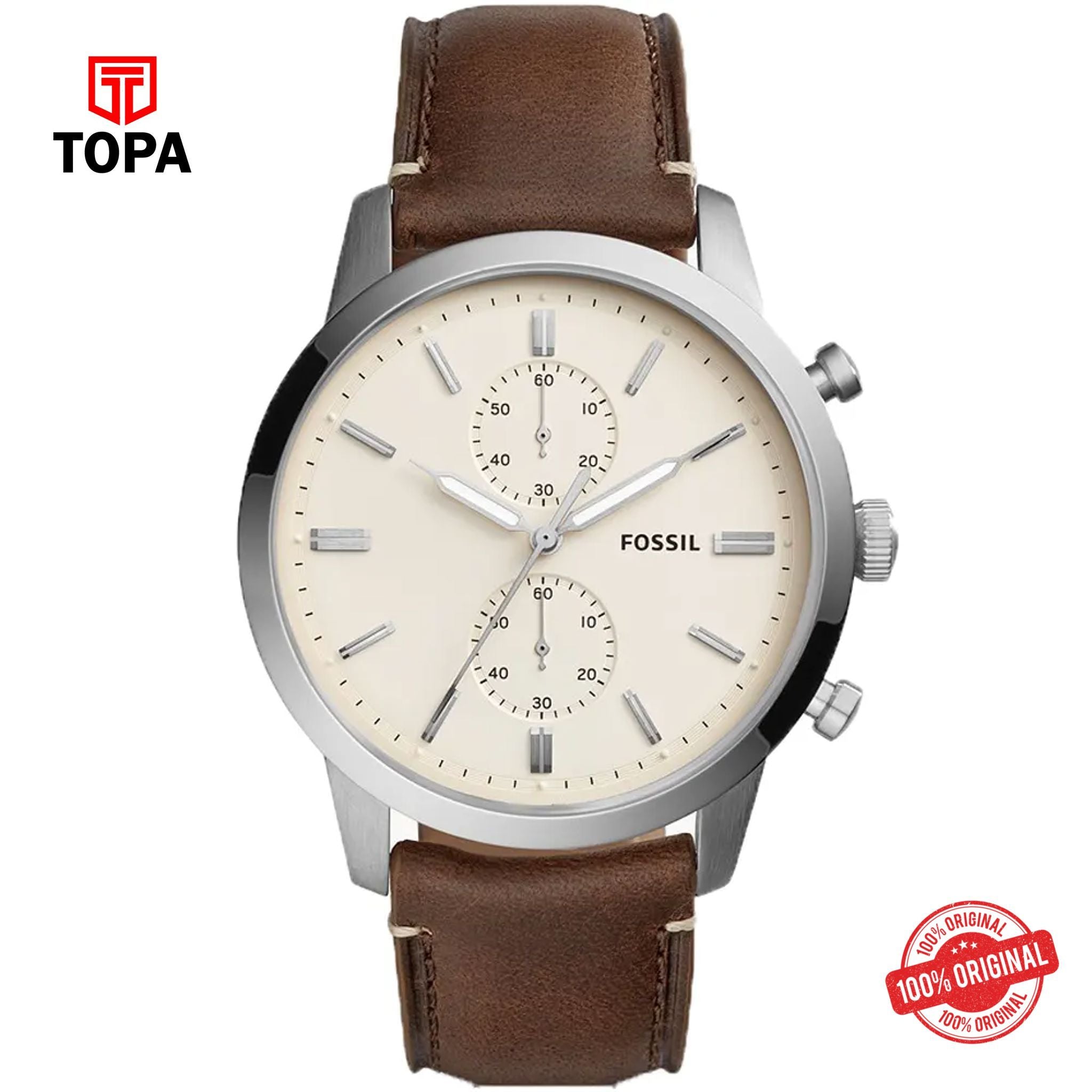 Topa Fossil-FS-5350-Leather-Band-Men-Watch - Product Image 1