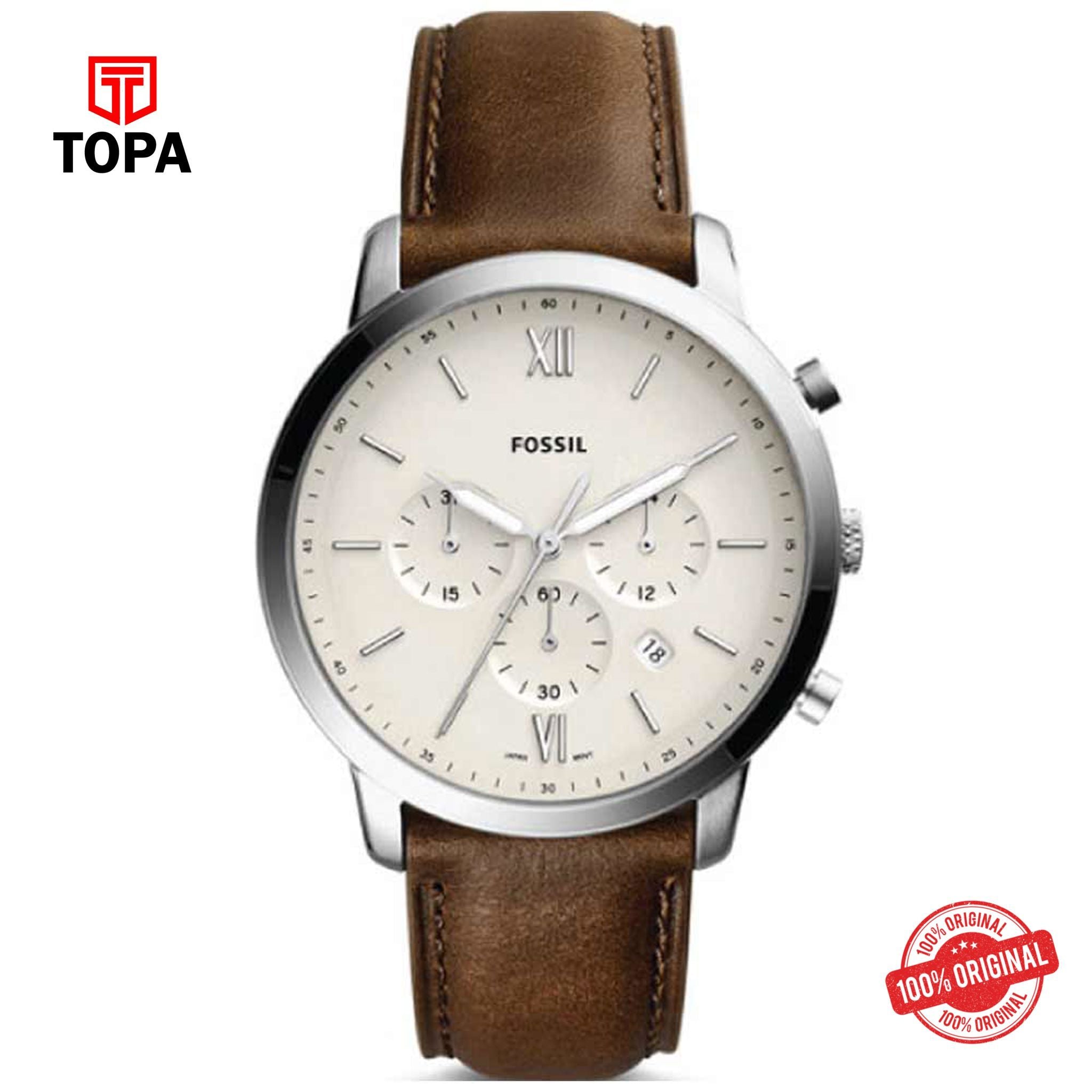 Topa Fossil-FS-5380-Chronograph-Leather-Band-Men-Watch - Product Image 1