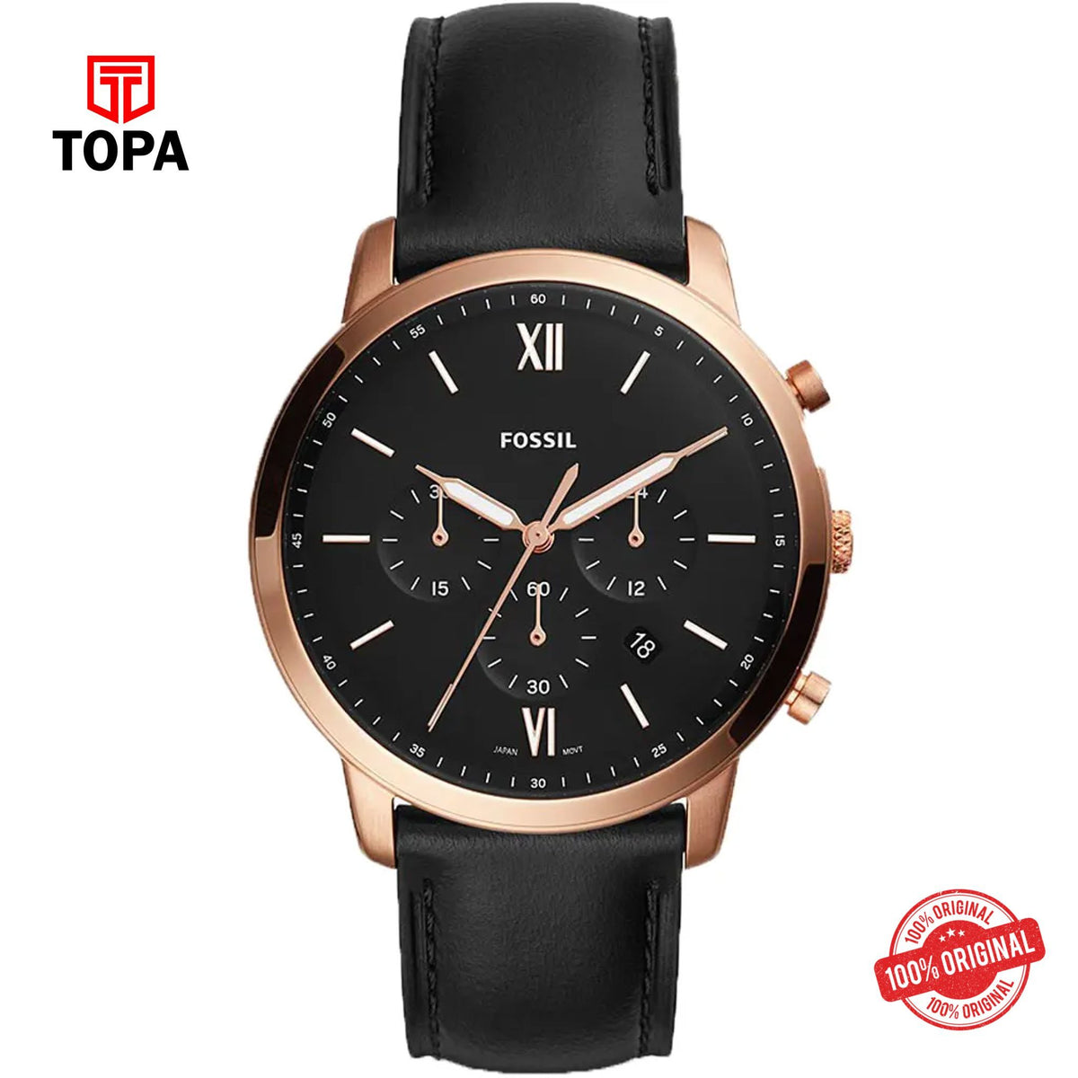 Topa Fossil-FS-5381-Neutra-Leather-Band-Men-Watch - Product Image 1