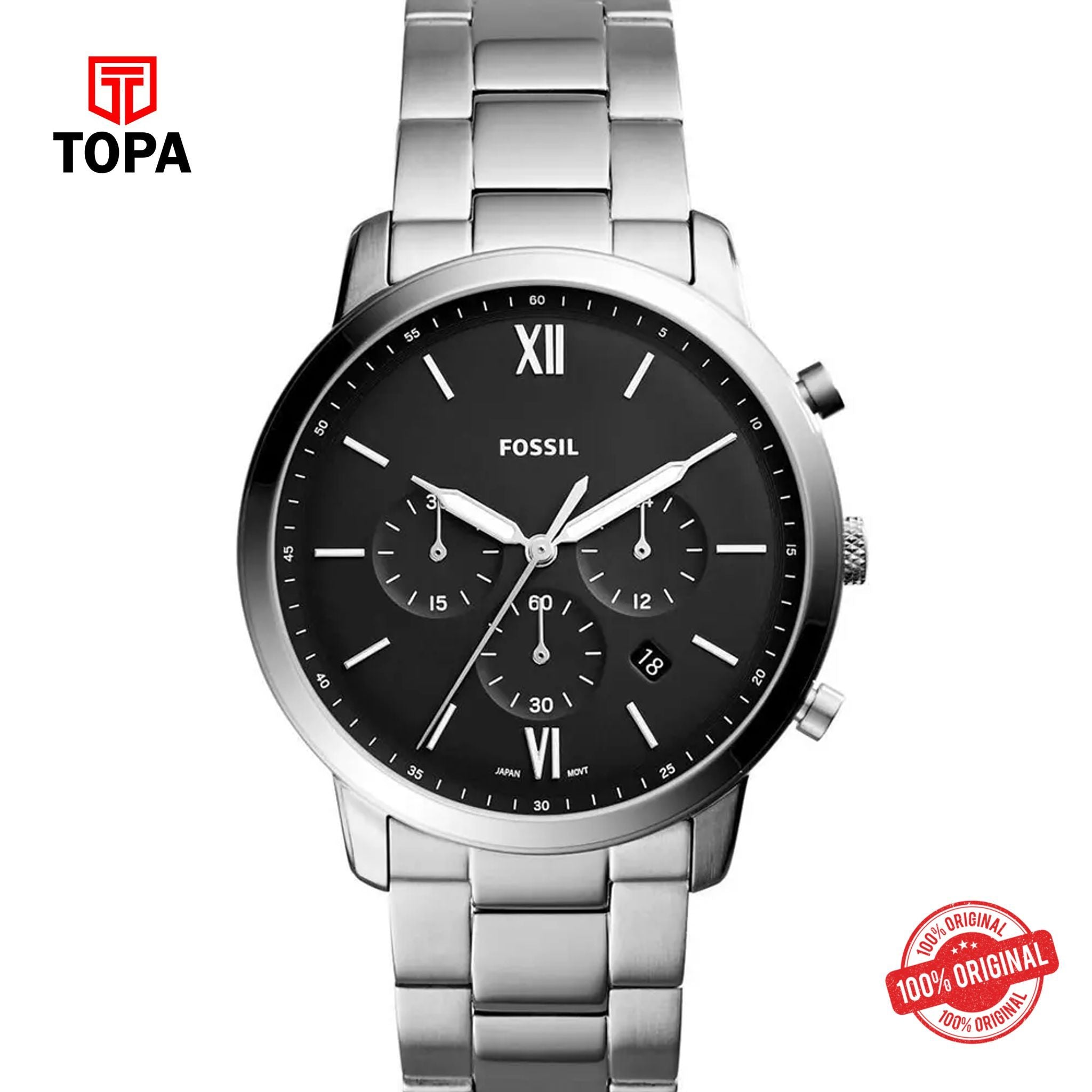 Topa Fossil-FS-5384-Neutra-Metal-Band-Men-Watch - Product Image 1