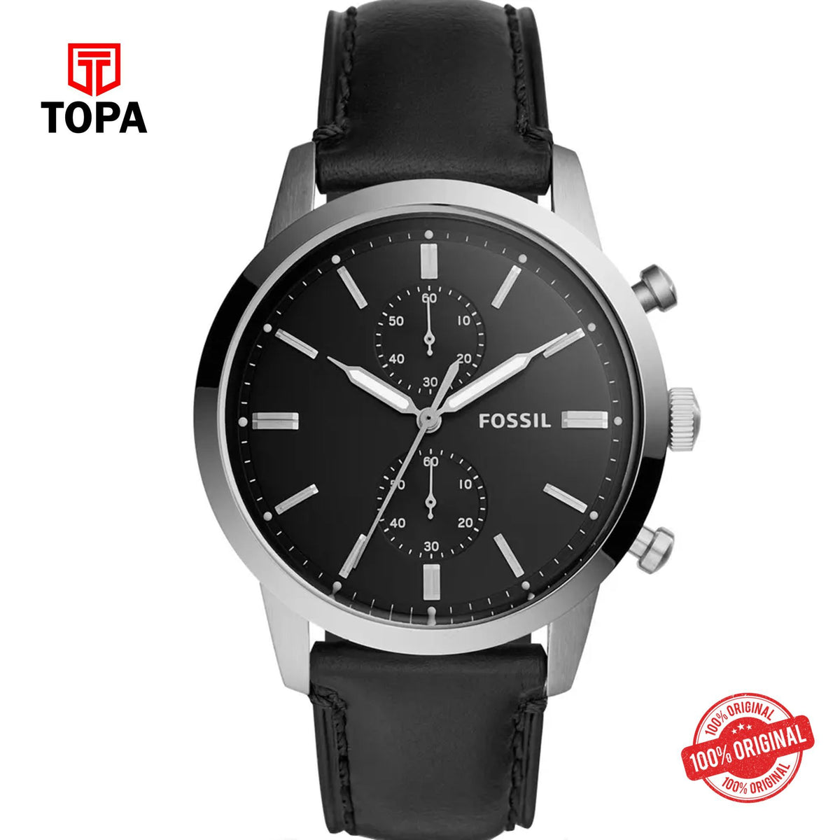 Topa Fossil-FS-5396-Leather-Band-Men-Watch - Product Image 1