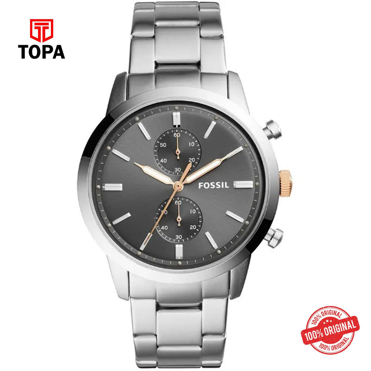 Topa Fossil-FS-5407-Townsman-Metal-Band-Men-Watch - Product Image 1