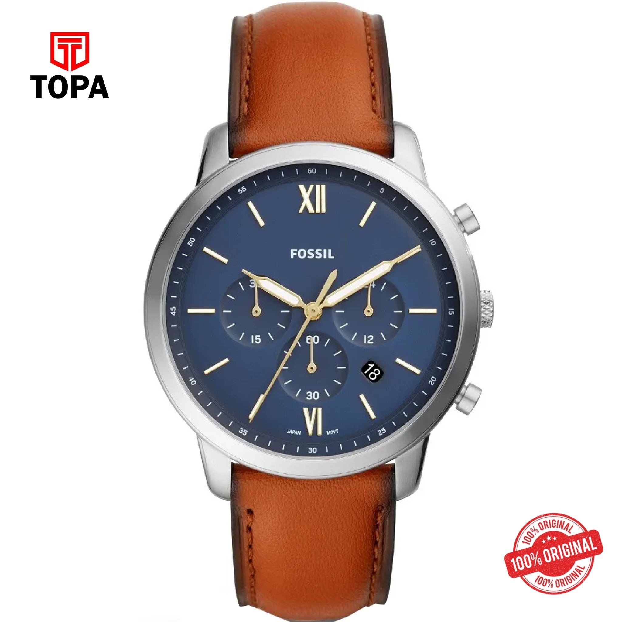 Topa Fossil-FS-5453-Leather-Band-Men-Watch - Product Image 1