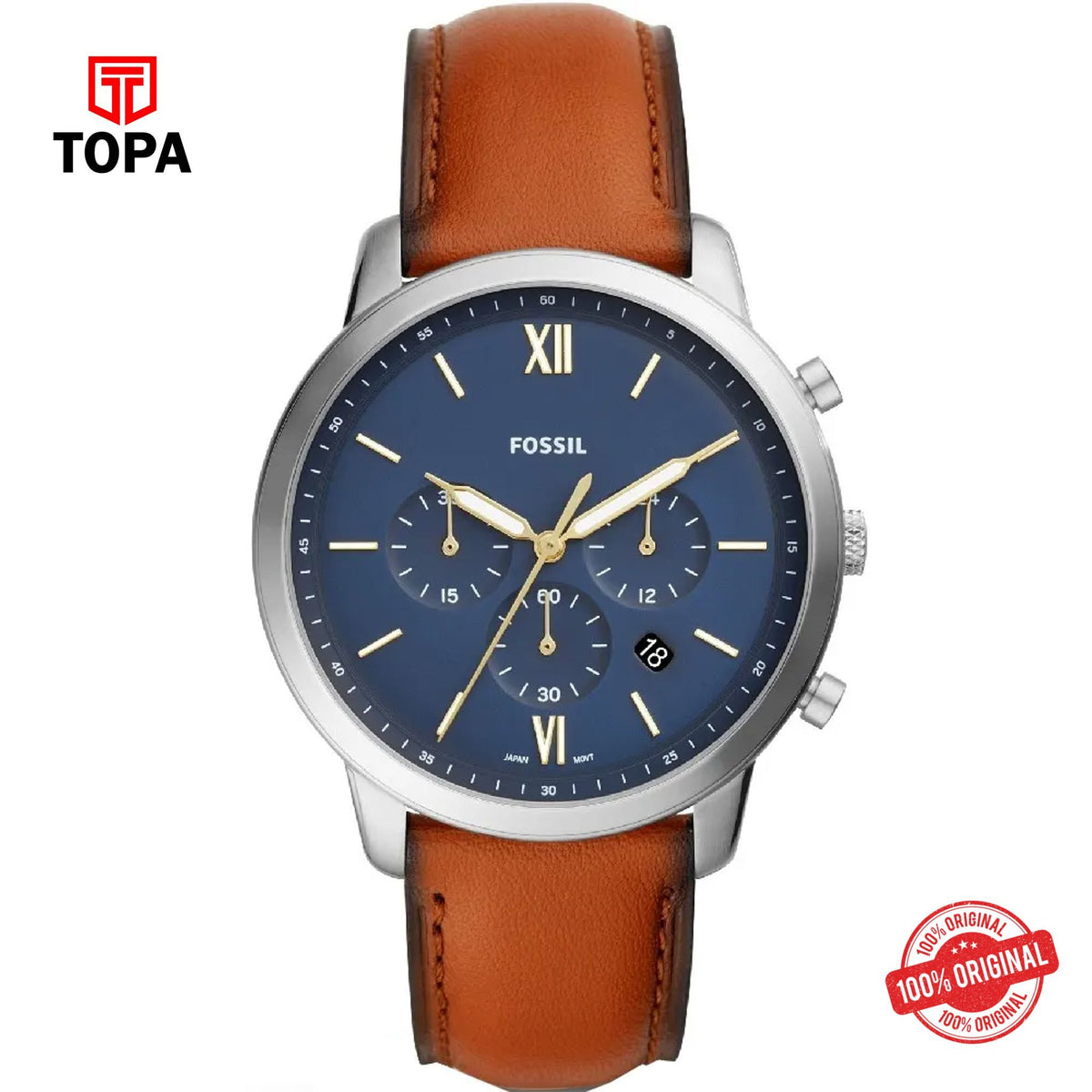 Topa Fossil-FS-5453-Leather-Band-Men-Watch - Product Image 1
