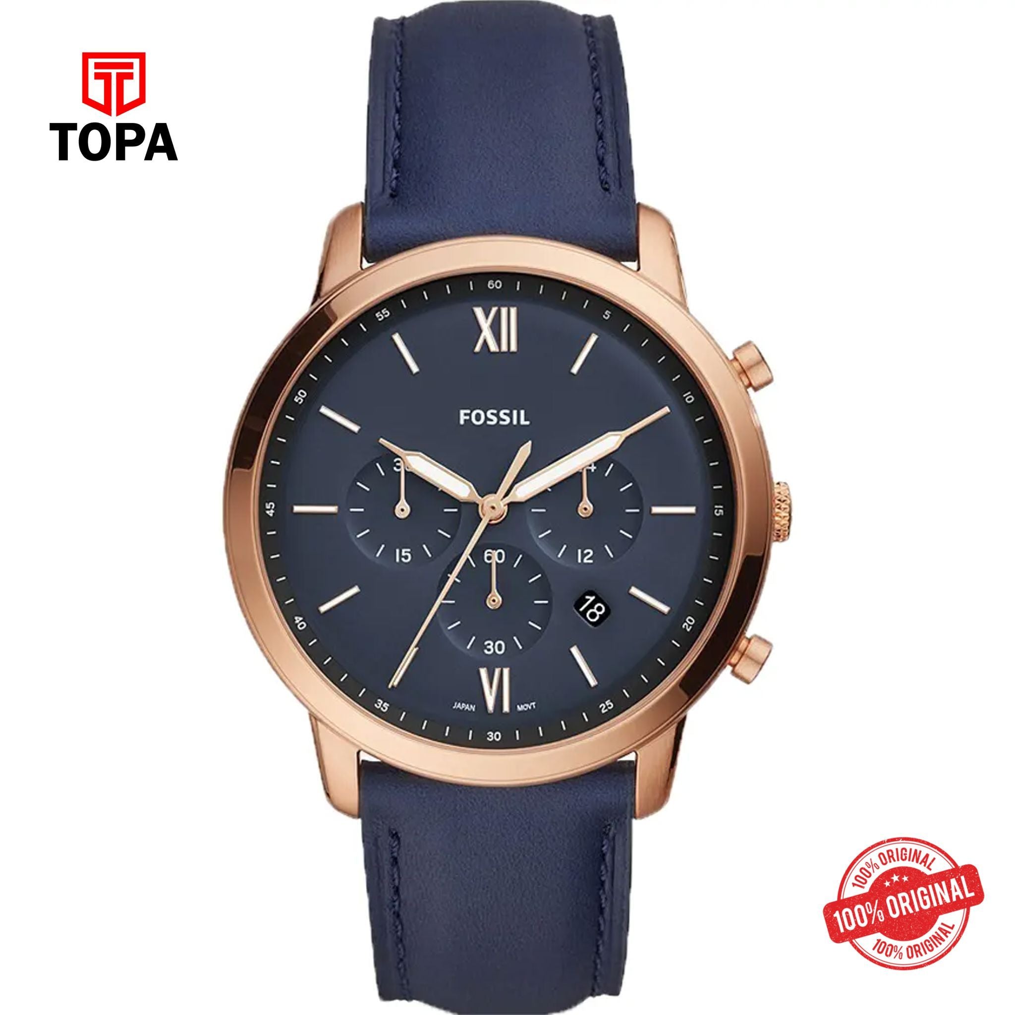 Topa Fossil-FS-5454-Leather-Band-Men-Watch - Product Image 1