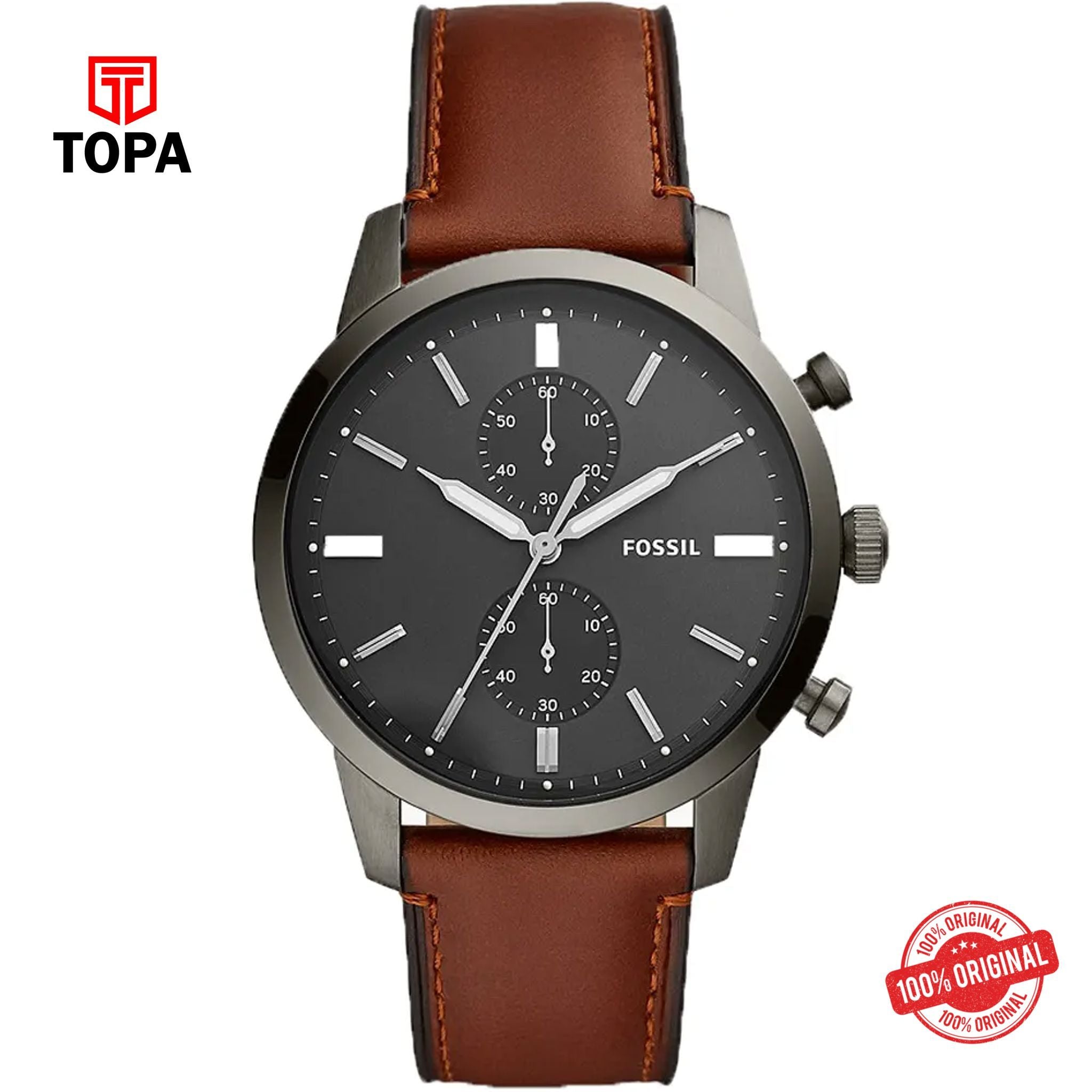Topa Fossil-FS-5522-Townsman-Leather-Band-Men-Watch - Product Image 1