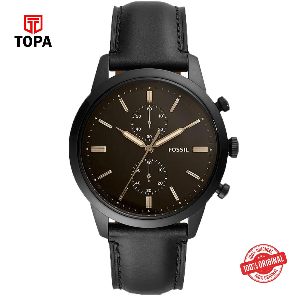 Topa Fossil-FS-5585-Townsman-Leather-Band-Men-Watch - Product Image 1