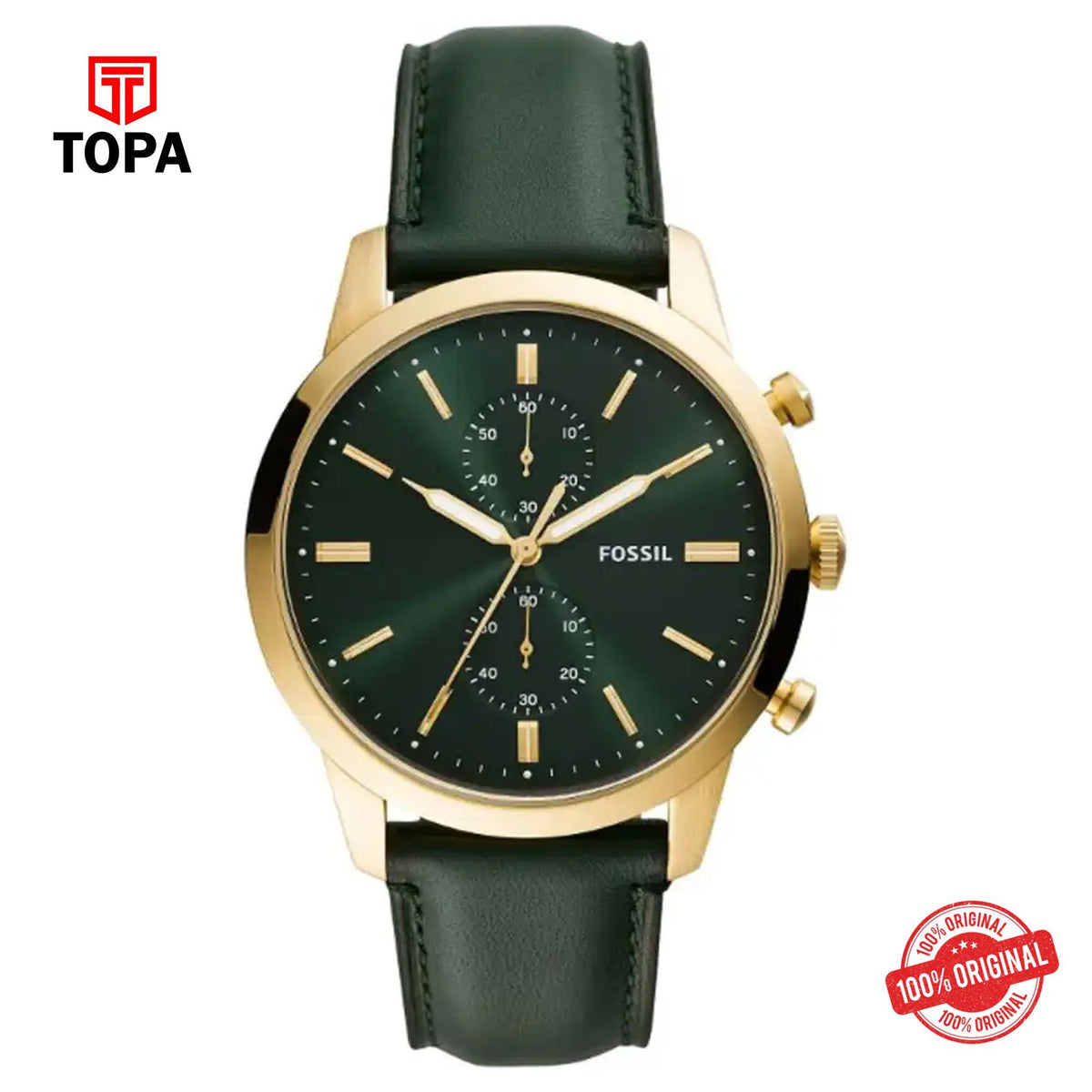 Topa Fossil-FS-5599-Townsman-Leather-Band-Men-Watch - Product Image 1