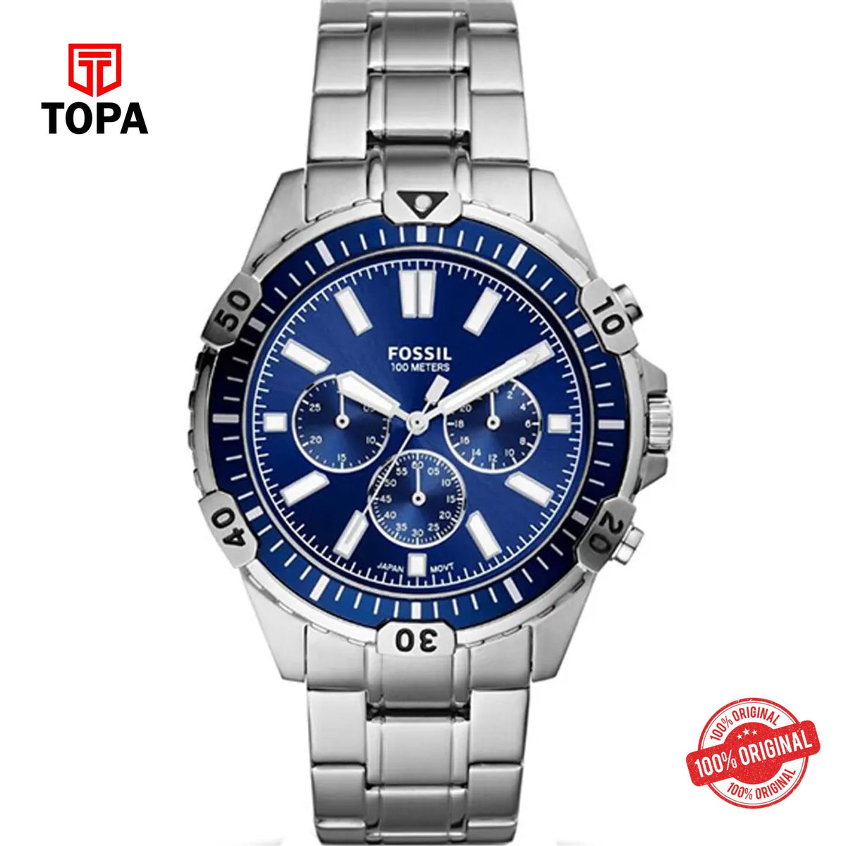 Topa Fossil-FS-5623-Metal-Band-Men-Watch - Product Image 1