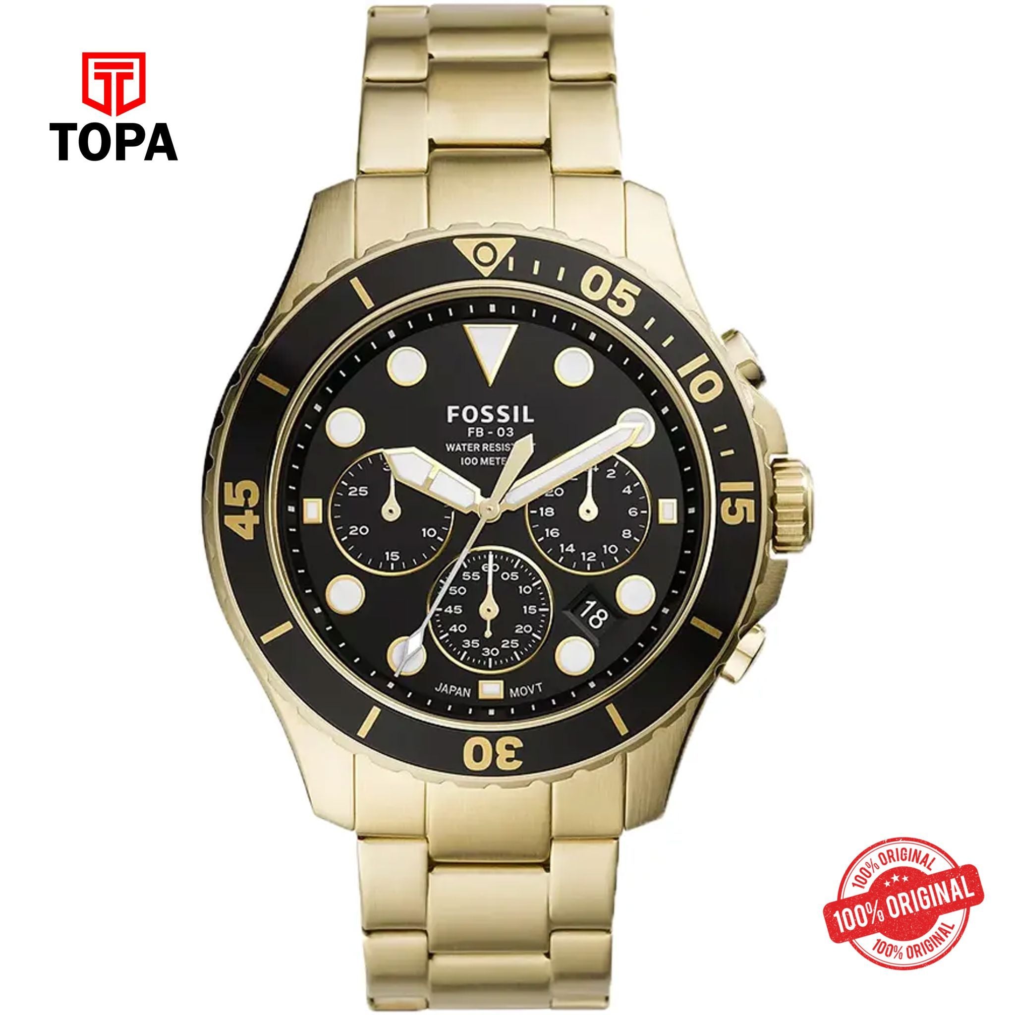 Topa Fossil-FS-5727-Metal-Band-Men-Watch - Product Image 1