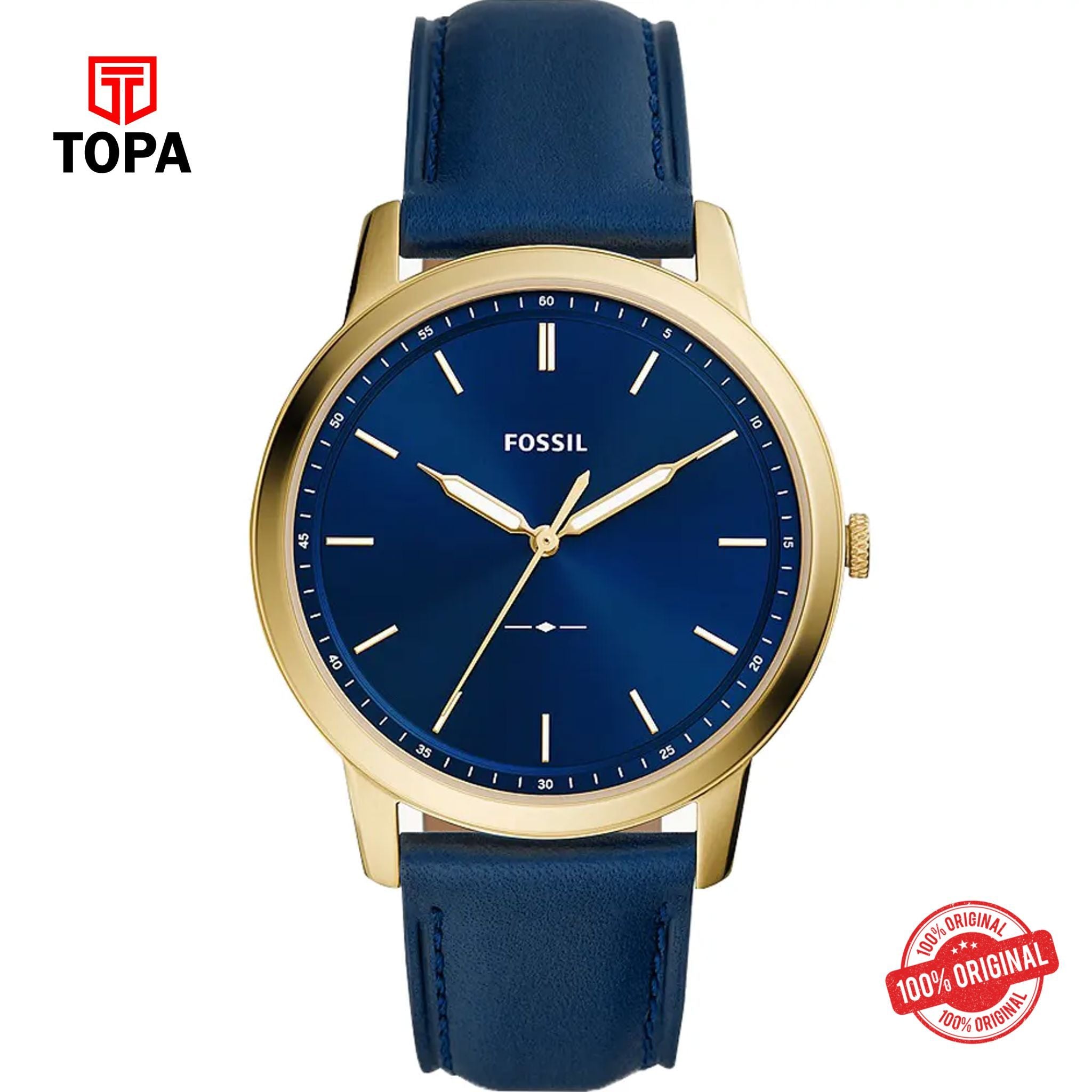 Topa Fossil-FS-5789-Minimalist-Leather-Band-Men-Watch - Product Image 1