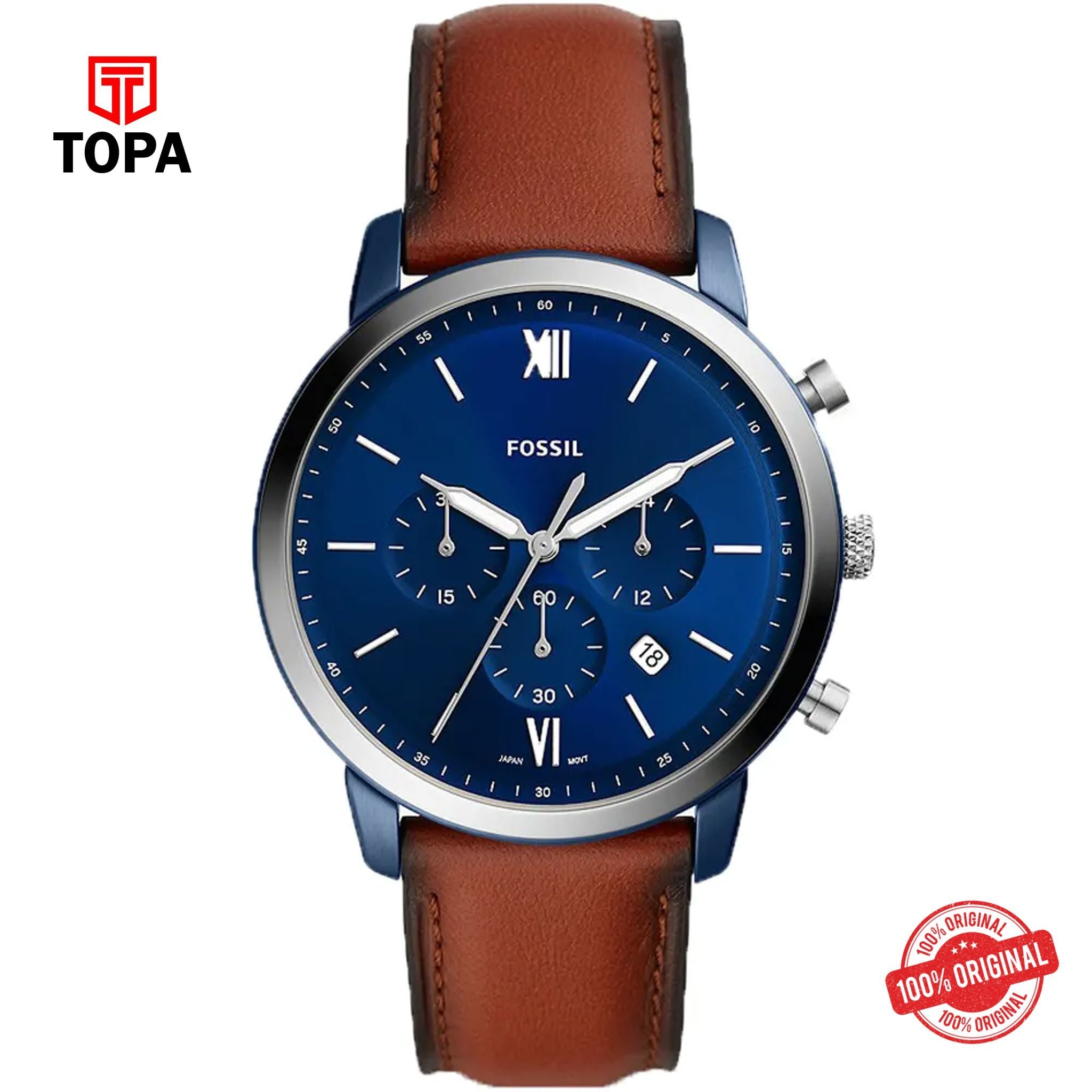 Topa Fossil-FS-5791-Neutra-Leather-Band-Men-Watch - Product Image 1