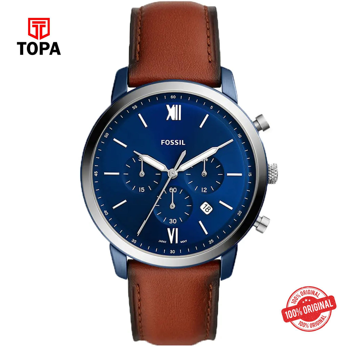 Topa Fossil-FS-5791-Neutra-Leather-Band-Men-Watch - Product Image 1