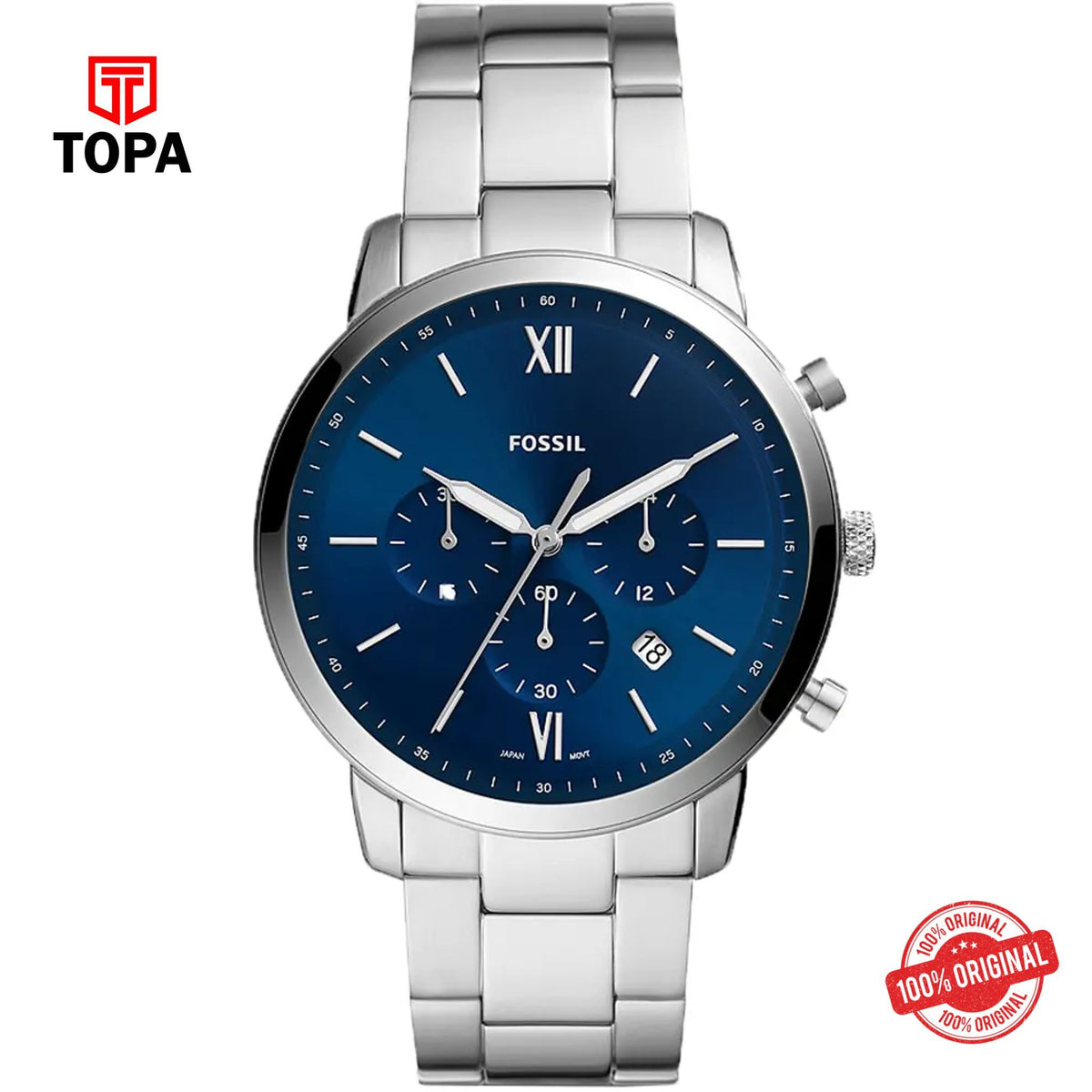 Topa Fossil-FS-5792-Neutra-Metal-Band-Men-Watch - Product Image 1