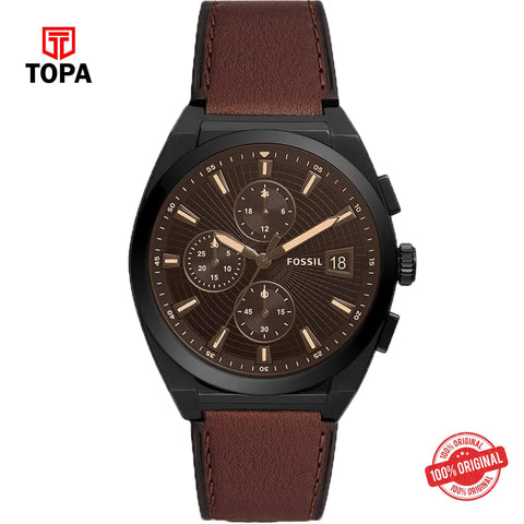 Topa Fossil-FS-5798-Everett-Leather-Band-Men-Watch - Product Image 1