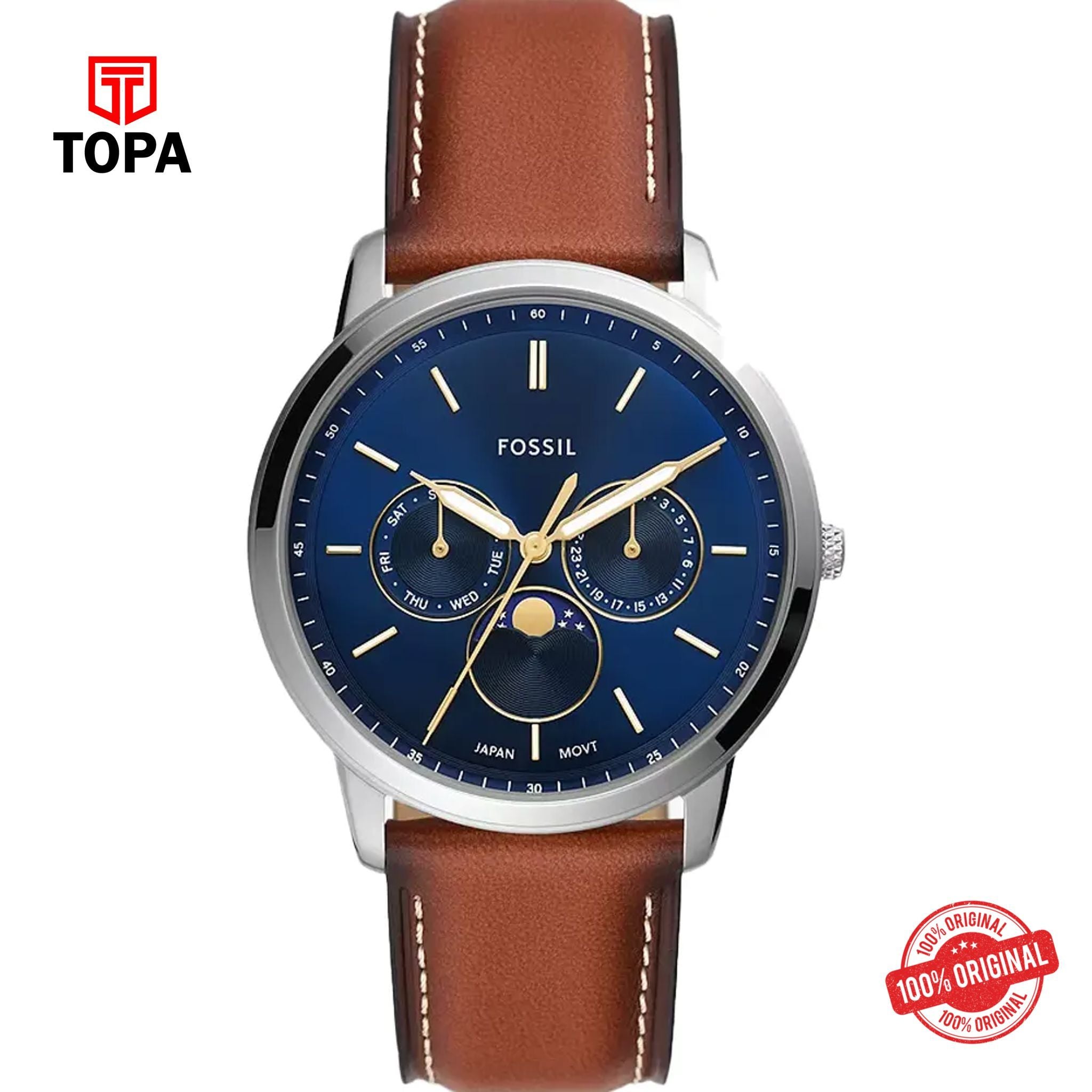 Topa Fossil-FS-5903-Neutra-Leather-Band-Men-Watch - Product Image 1