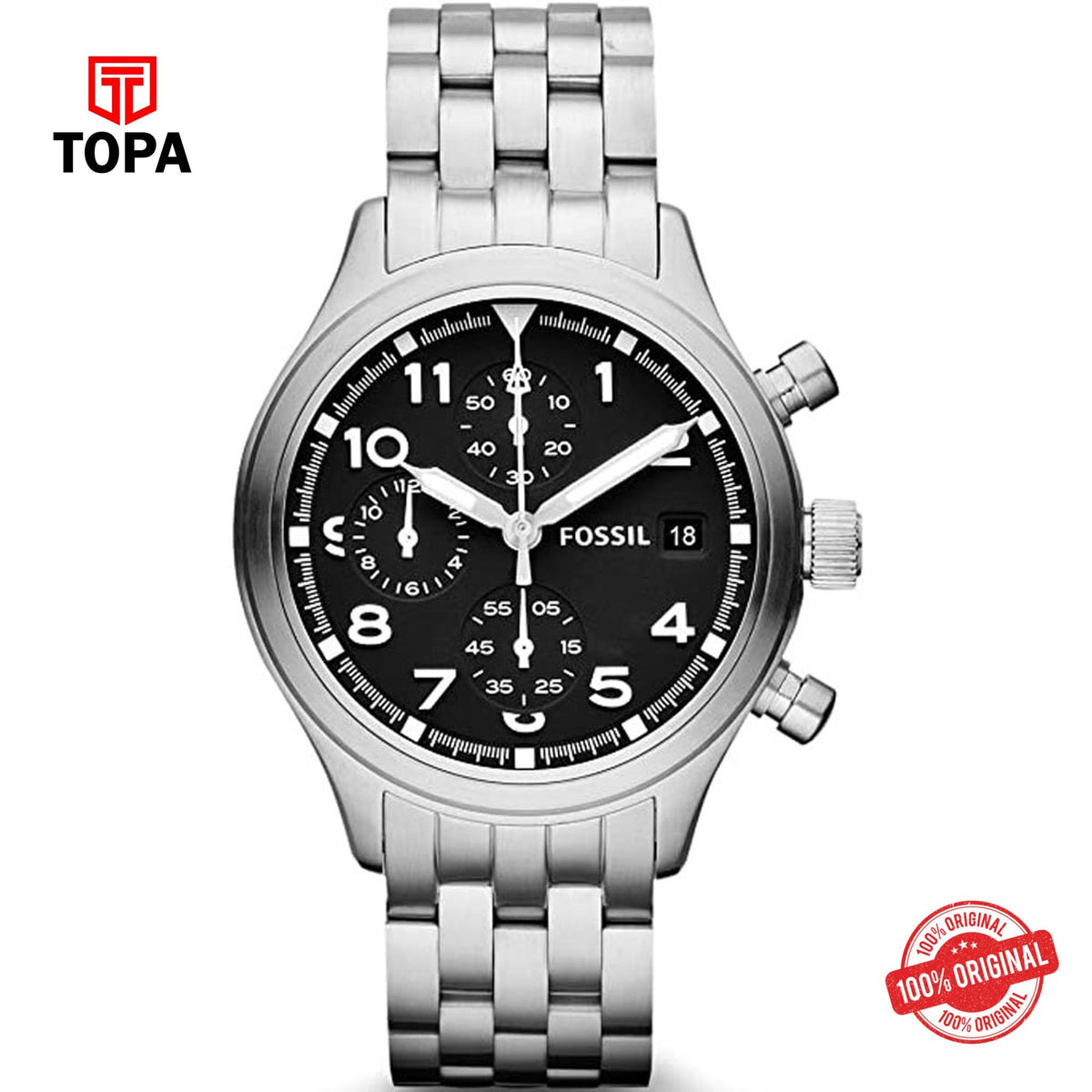 Topa Fossil-JR-1429-Metal-Band-Mens-Watch - Product Image 1