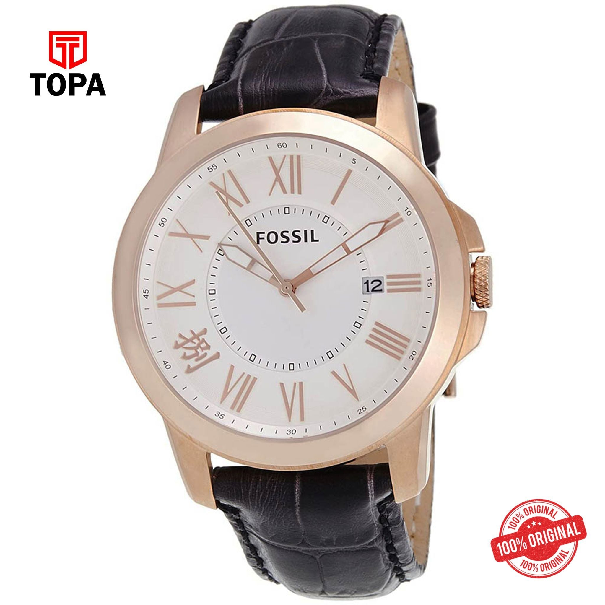 Topa Fossil-LE-1014-Leather-Strap-Mens-Watch - Product Image 1