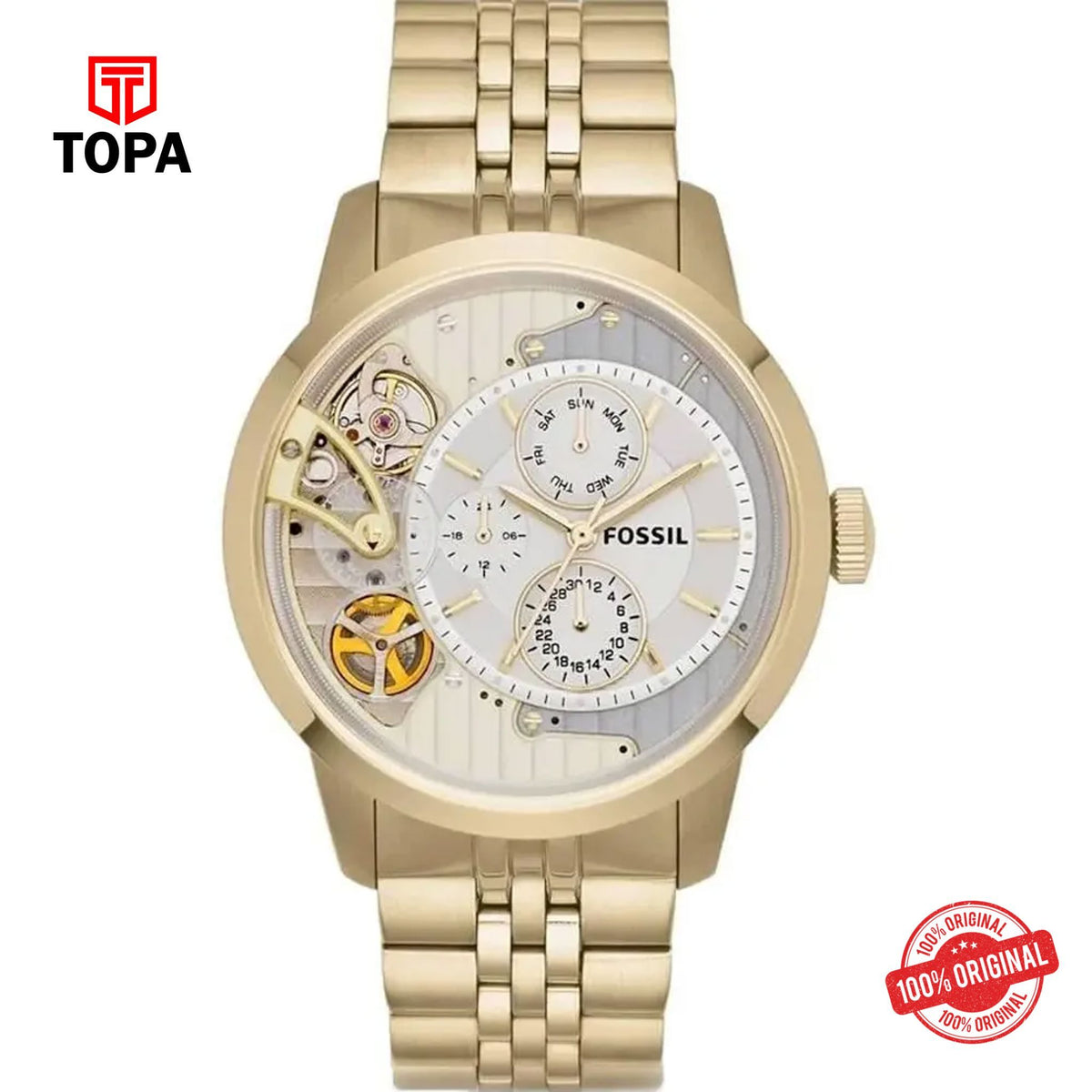 Topa Fossil-ME-1137-Metal-Band-Men-Watch - Product Image 1