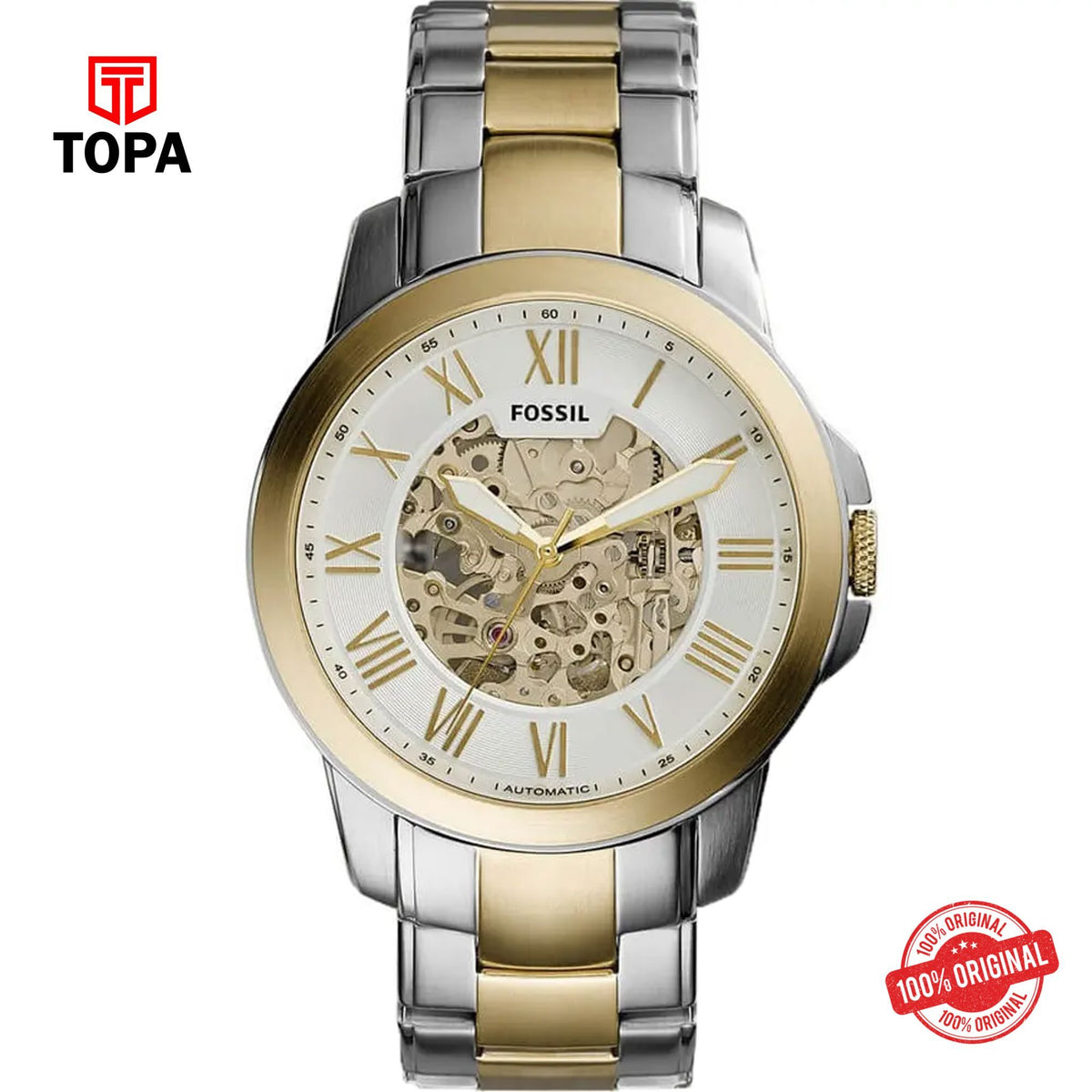 Topa Fossil-ME-3112-Grant-Automatic-Metal-Band-Men-Watch - Product Image 1