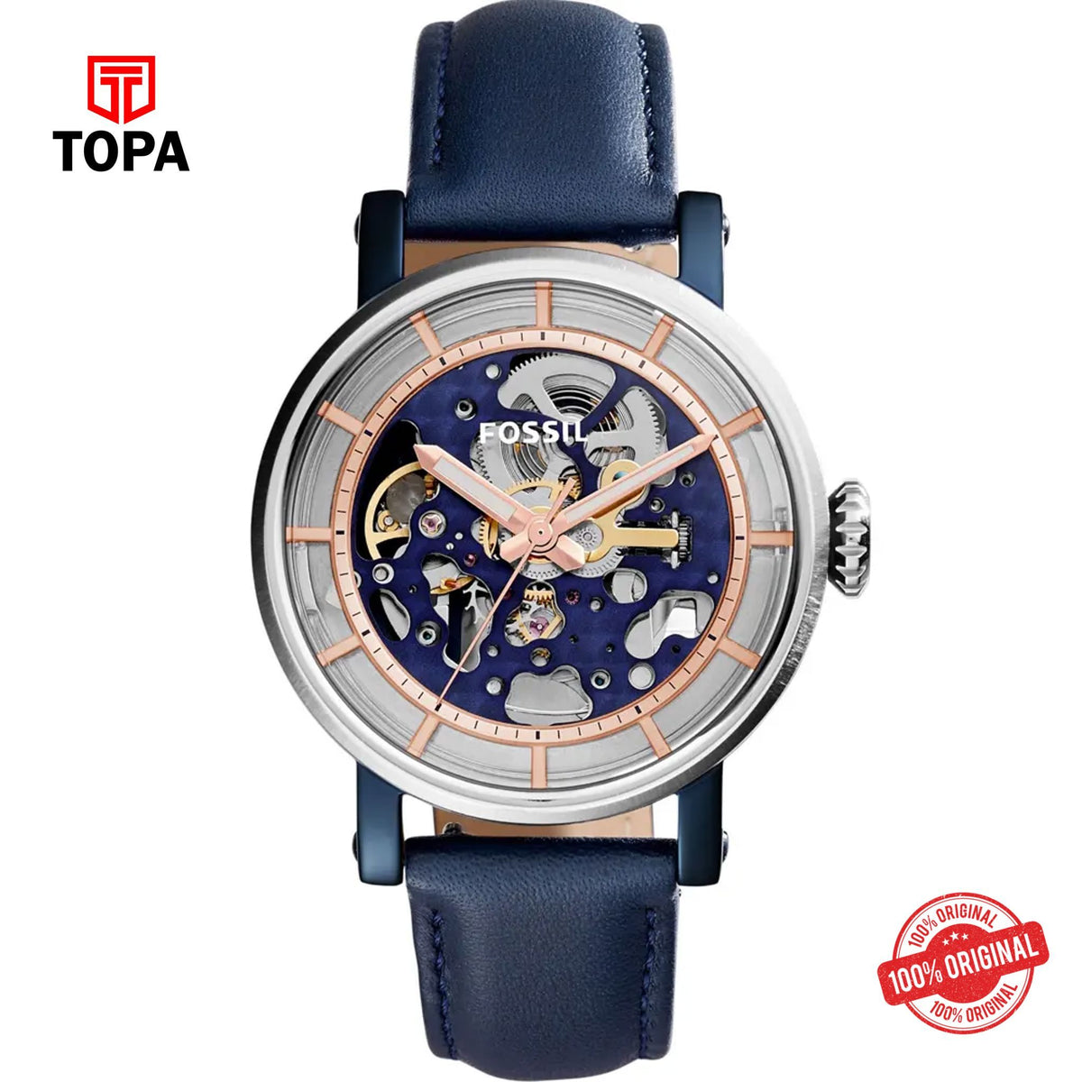 Topa Fossil-ME-3136-Original-Boyfriend-Leather-Band-Women-Watch - Product Image 1