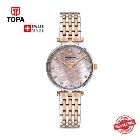 Hanowa HAWLG0001360 Quartz Analog Women's Watch with rose mother of pearl dial