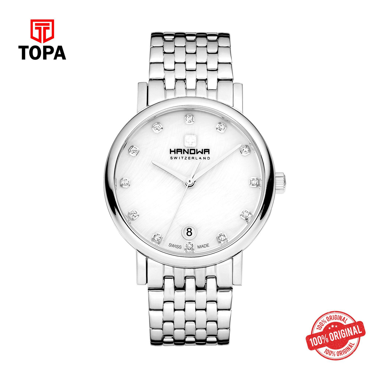 Hanowa HAWLH0001202 Quartz Analog Women's Watch with white mother of pearl dial