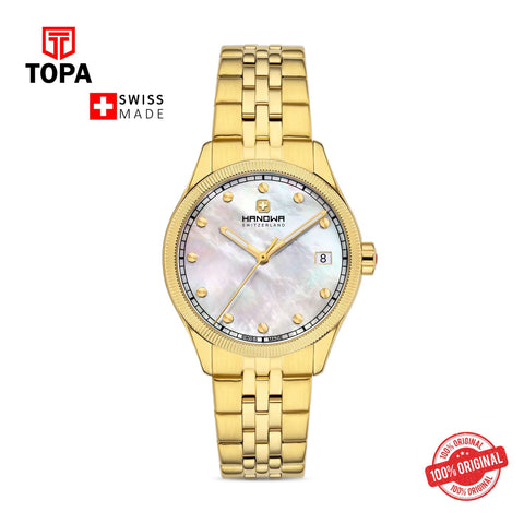 Hanowa HAWLH0002210 Quartz Analog Women's Watch with white mother of pearl dial