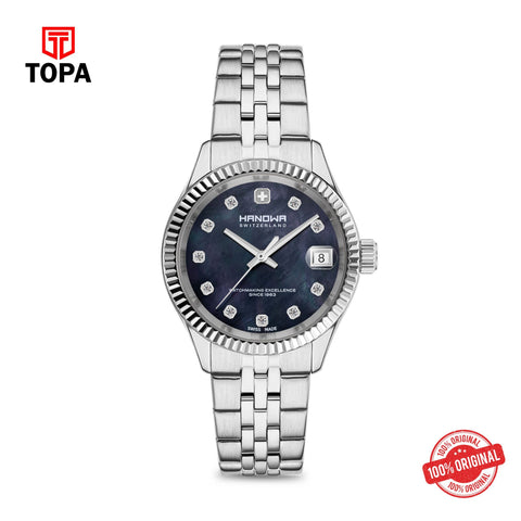 Hanowa HAWLH0002602 Quartz Analog Women's Watch with black mother of pearl dial