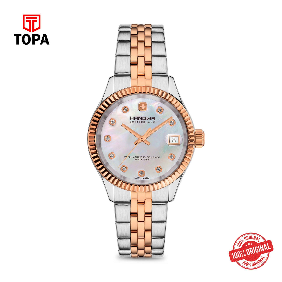 Hanowa HAWLH0002661 Quartz Analog Women's Watch with white mother of pearl dial