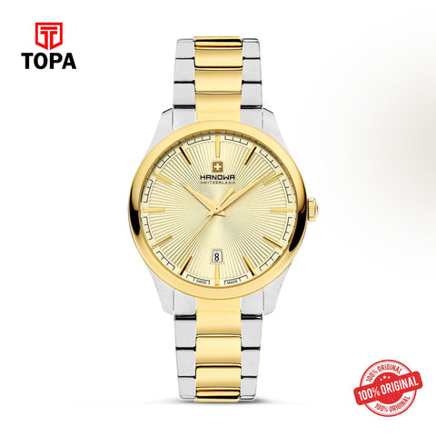 Hanowa HAWUH0001760 Quartz Analog Men's Watch with yellow gold metal dial dial