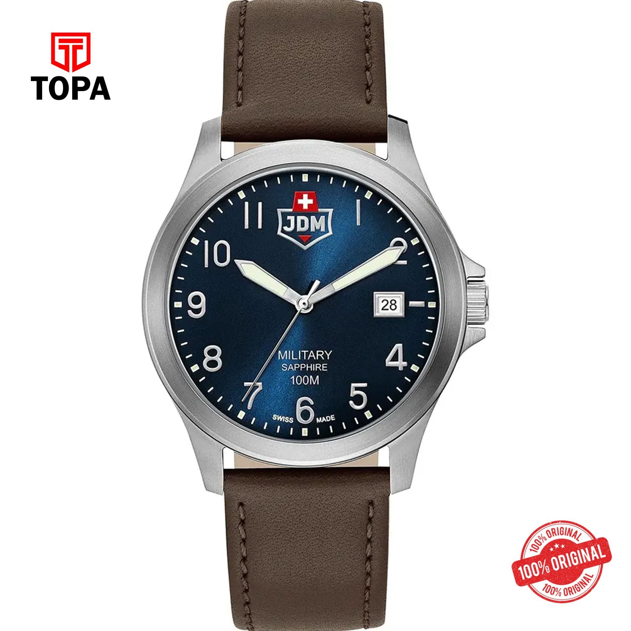Topa JDM-Military-JDM-WG001-03-Alpha-I-Leather-Band-Men-Watch - Product Image 1
