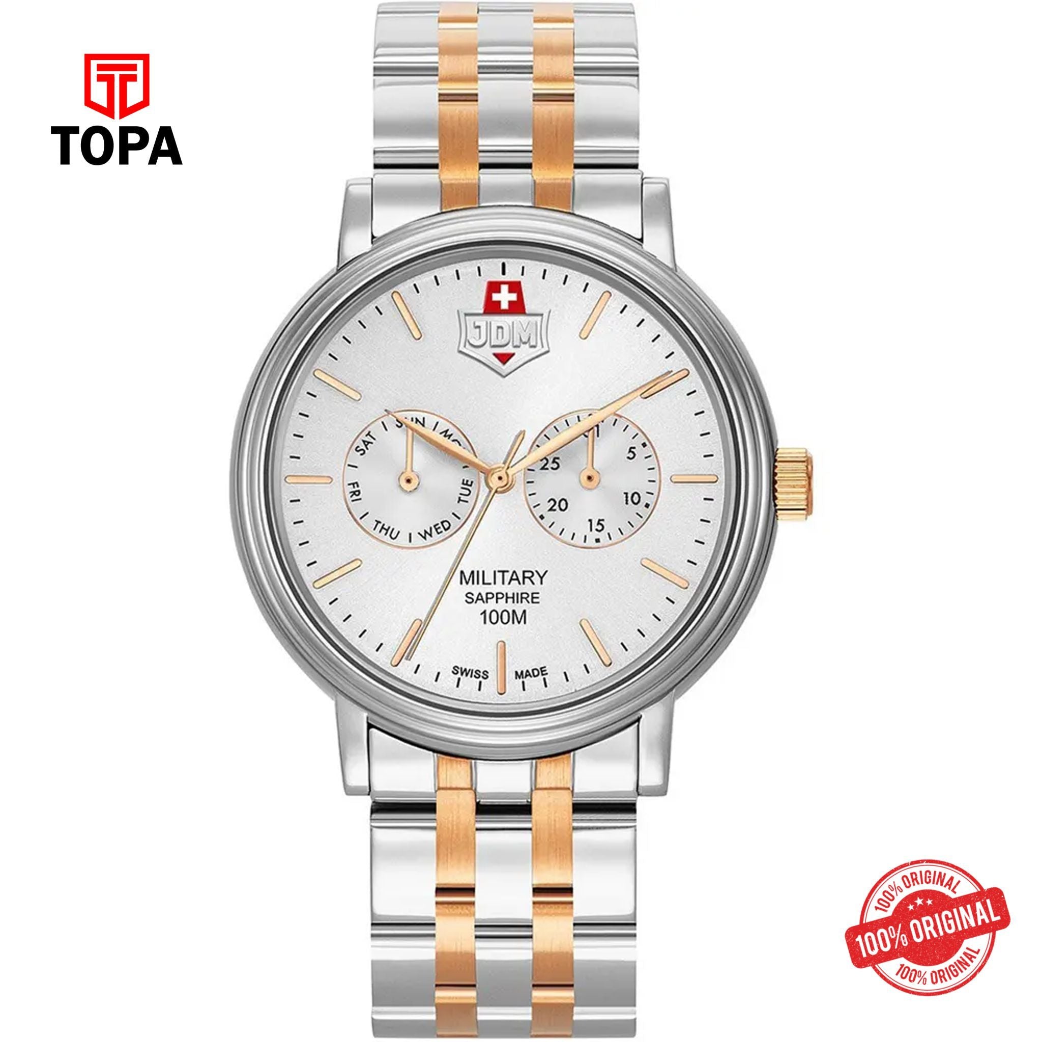Topa JDM-Military-JDM-WG003-02-Metal-Band-Men-Watch - Product Image 1