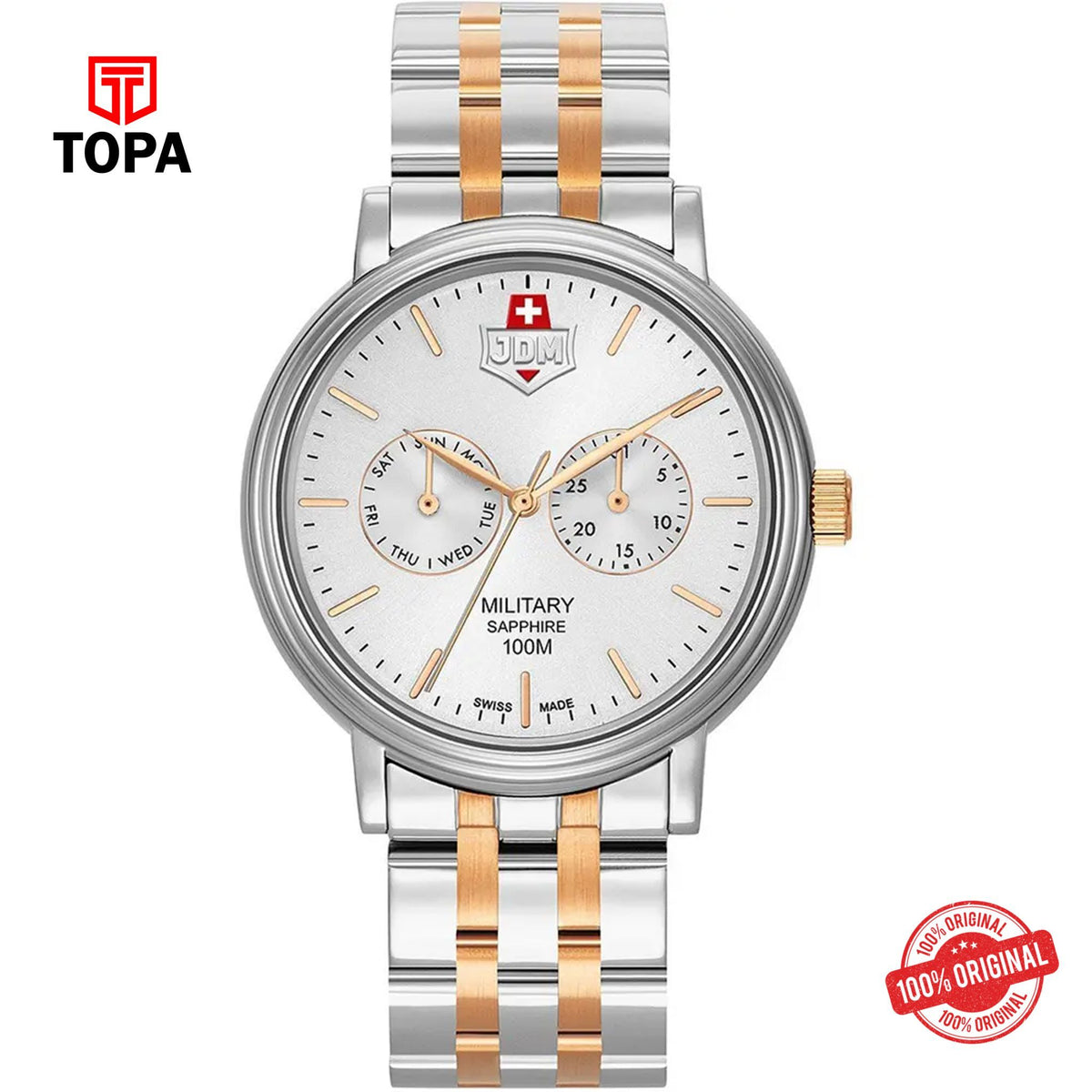 Topa JDM-Military-JDM-WG003-02-Metal-Band-Men-Watch - Product Image 1