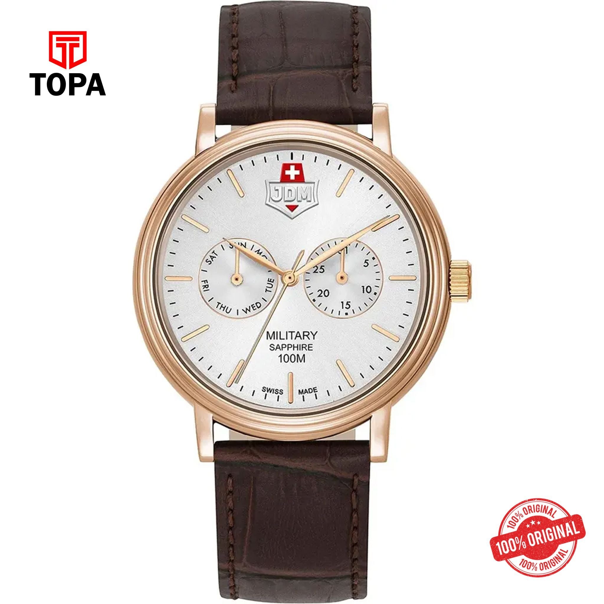 Topa JDM-Military-JDM-WG003-06-Leather-Band-Men-Watch - Product Image 1